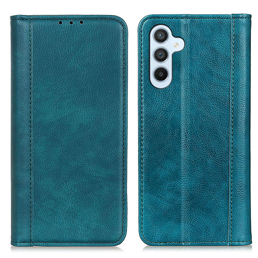 For Samsung Galaxy S23 FE Split Leather Phone Case Wallet Stand Litchi Texture Phone Cover