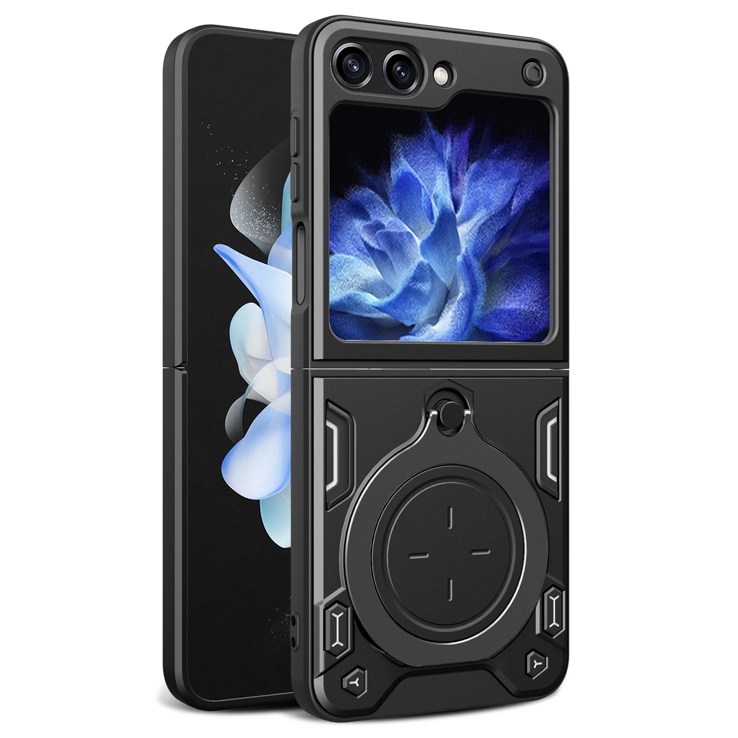 For Samsung Galaxy Z Flip5 5G PC TPU Phone Case Rotating Kickstand Protective Cover