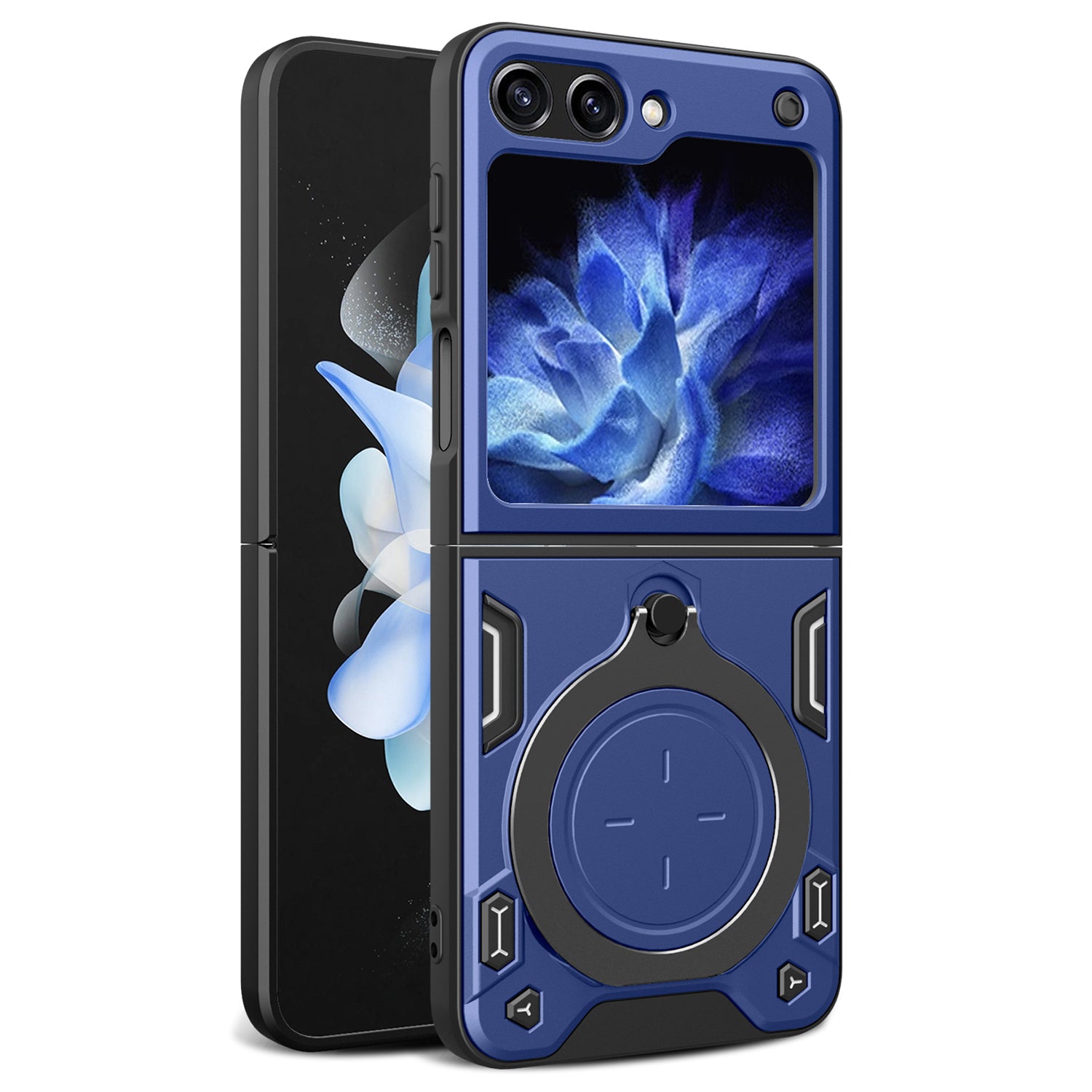 For Samsung Galaxy Z Flip5 5G PC TPU Phone Case Rotating Kickstand Protective Cover