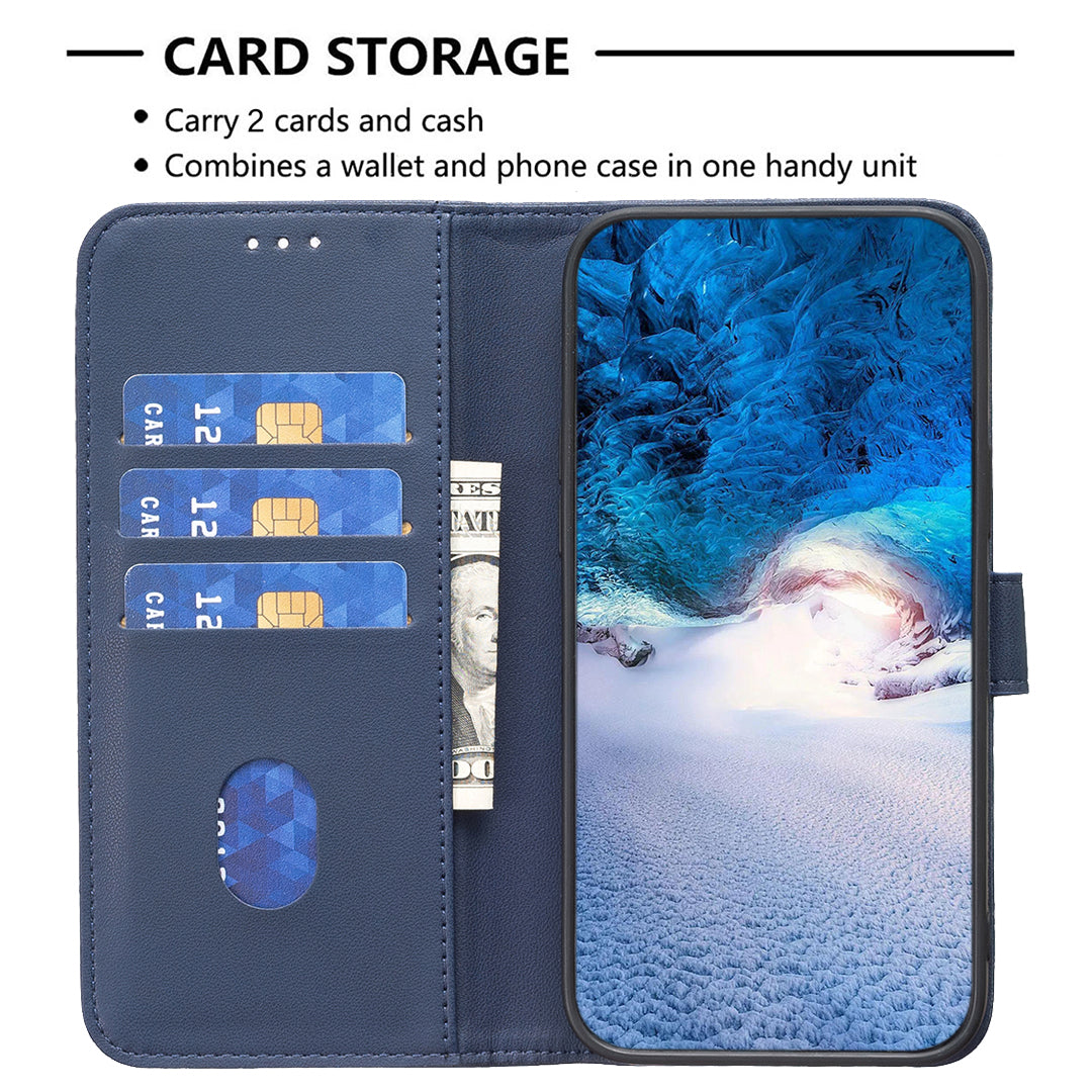 BINFEN COLOR BF17 For Samsung Galaxy S23 FE Phone Cover Drop-proof PU Leather Stand Wallet Case