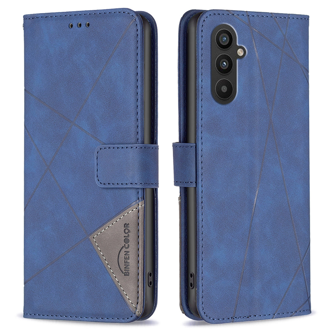 BINFEN COLOR BF05 For Samsung Galaxy A25 5G Anti-Scratch Phone Case Imprinted Pattern Wallet Stand Shell Leather Cover