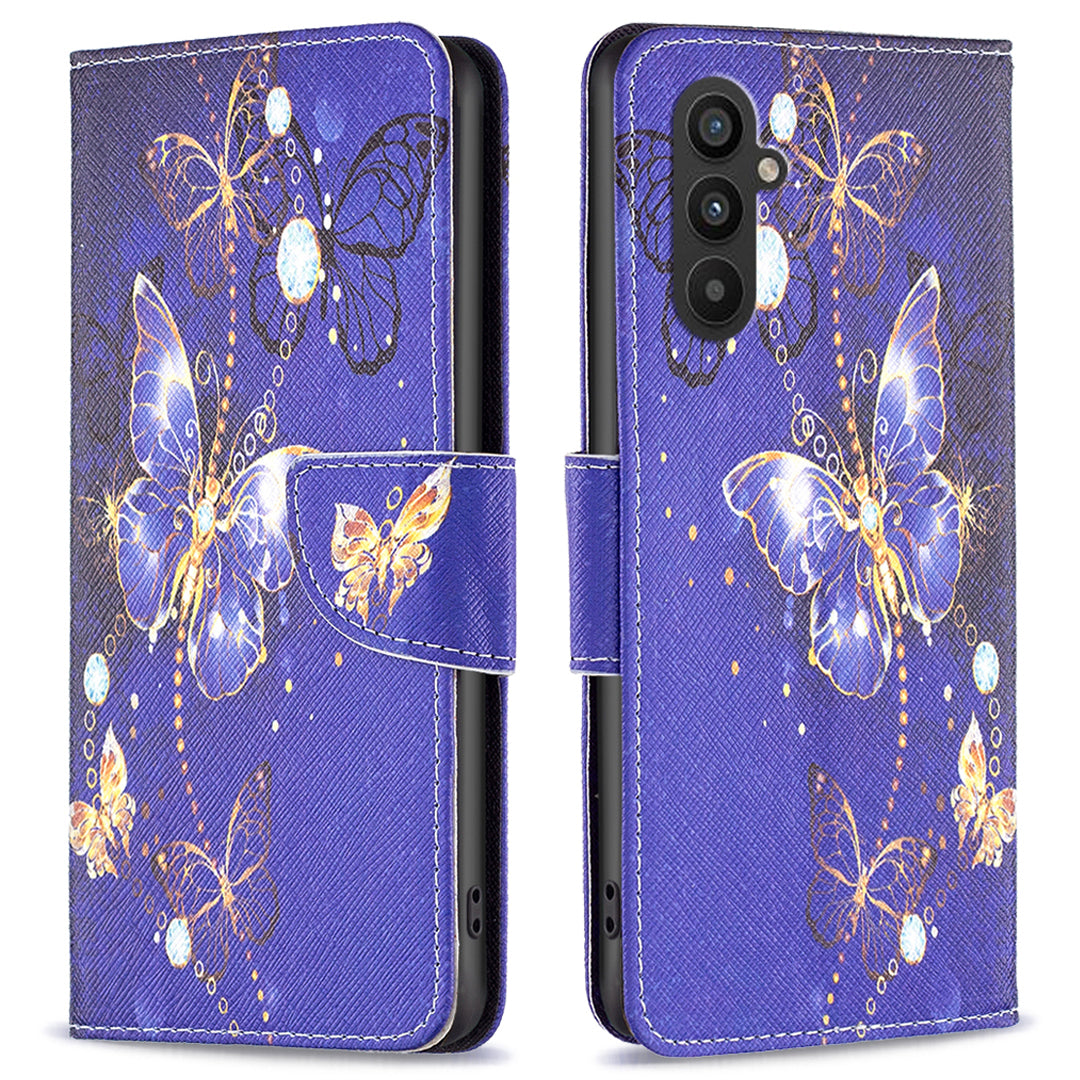 PU Leather Case for Samsung Galaxy A25 5G Wallet Stand TPU Inner Shell Pattern Printing Phone Cover