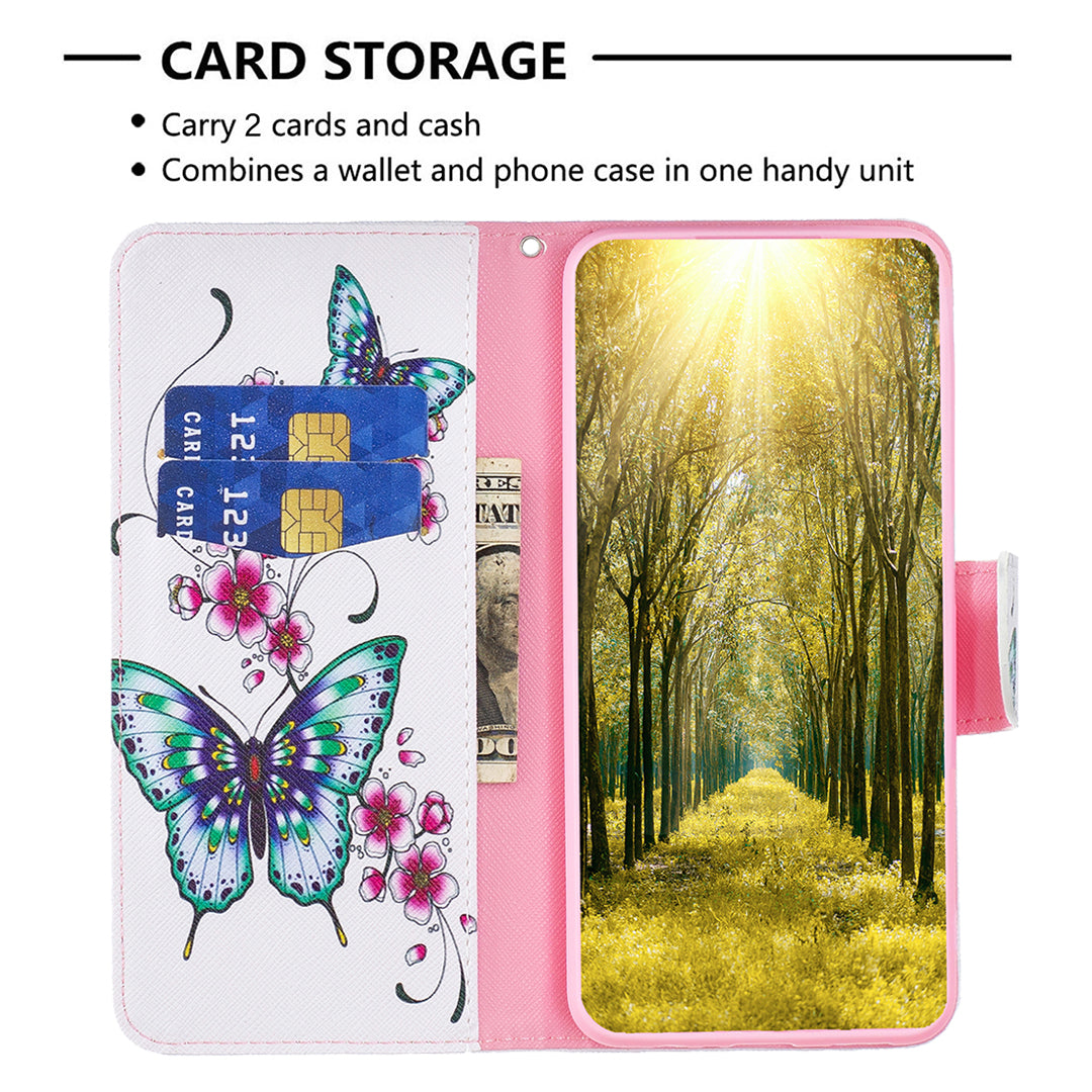PU Leather Case for Samsung Galaxy A25 5G Wallet Stand TPU Inner Shell Pattern Printing Phone Cover