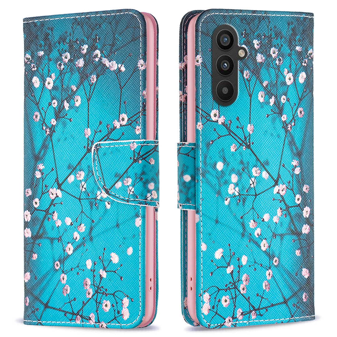 Til Samsung Galaxy A25 5G mønsterudskrivning Flip-etui PU-læderstativ Pungtelefoncover