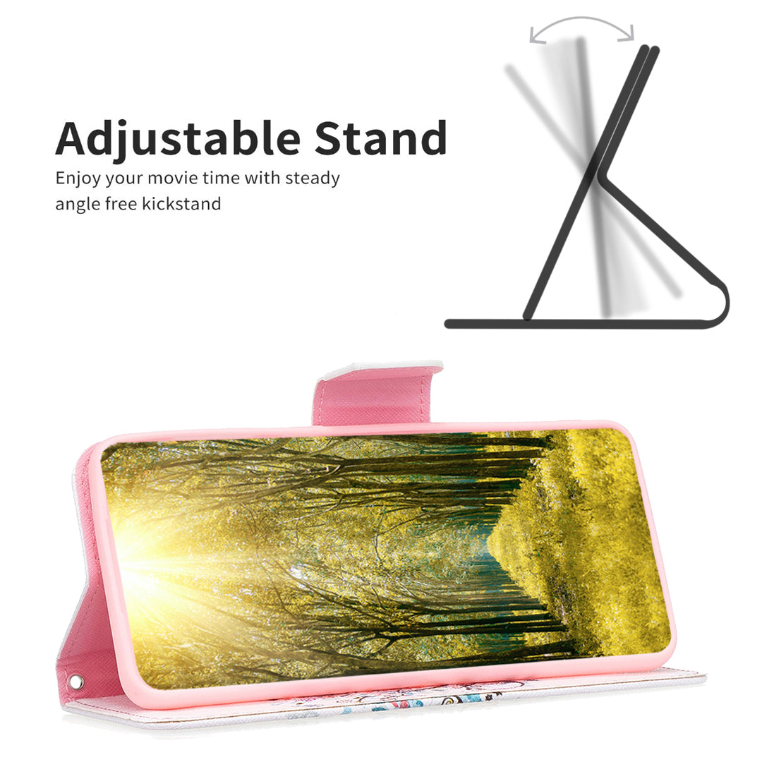 Til Samsung Galaxy A25 5G mønsterudskrivning Flip-etui PU-læderstativ Pungtelefoncover