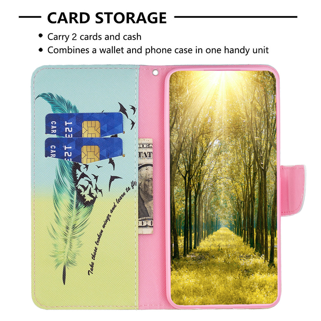 Til Samsung Galaxy A25 5G mønsterudskrivning Flip-etui PU-læderstativ Pungtelefoncover