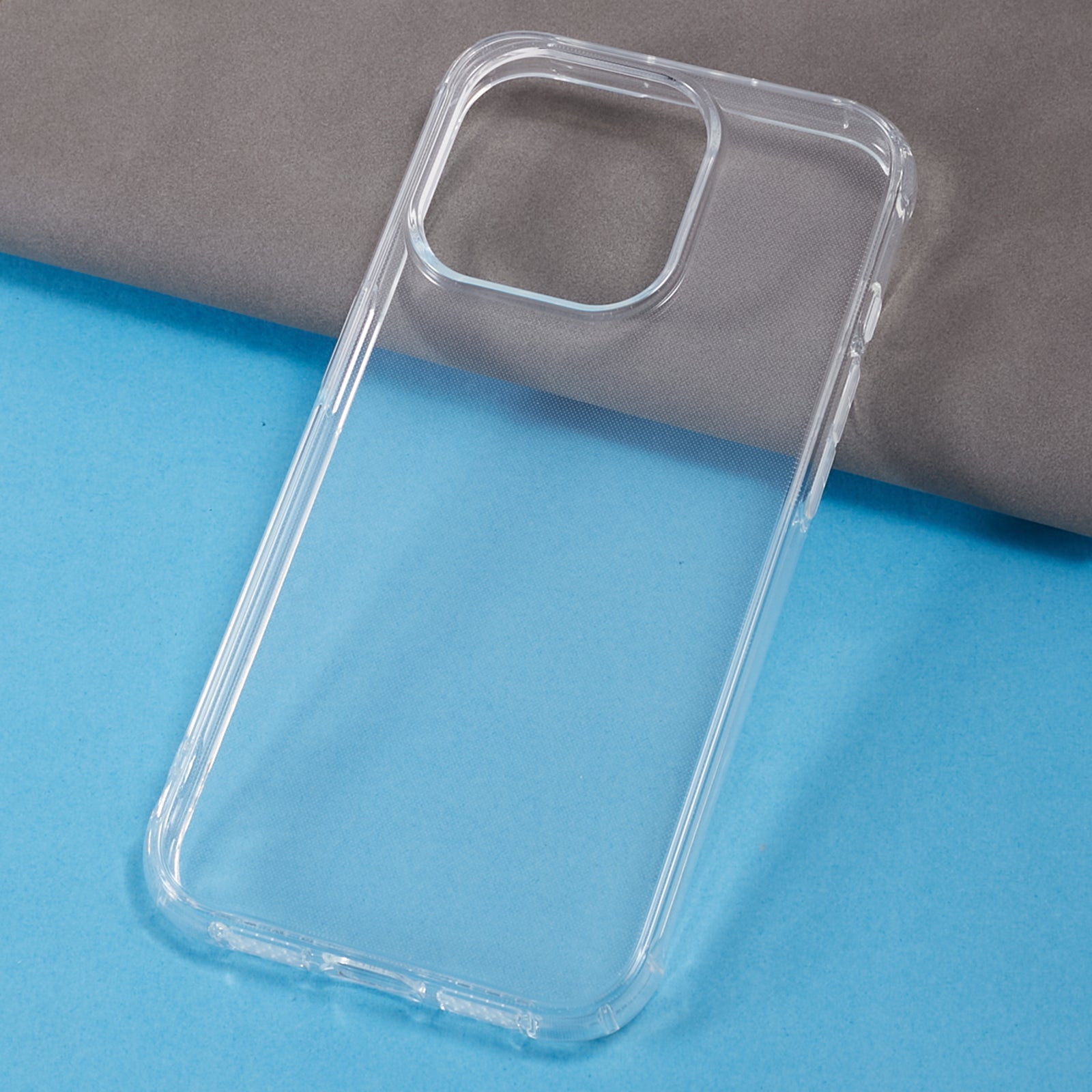 FULEXIN Stereo Speaker Hole TPU Case for iPhone 15 Pro Transparent Anti-scratch Phone Cover