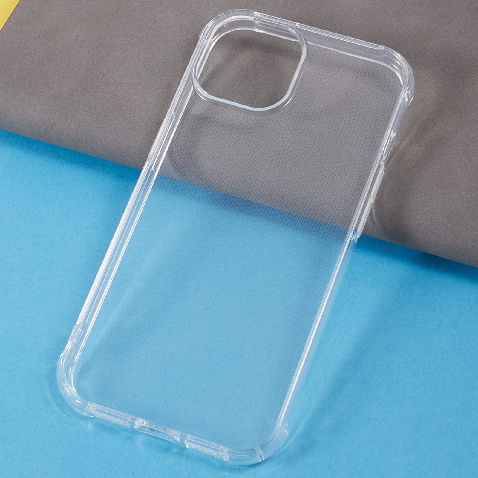 FULEXIN Phone Case for iPhone 15 Plus Transparent TPU Cover with Stereo Speaker Hole