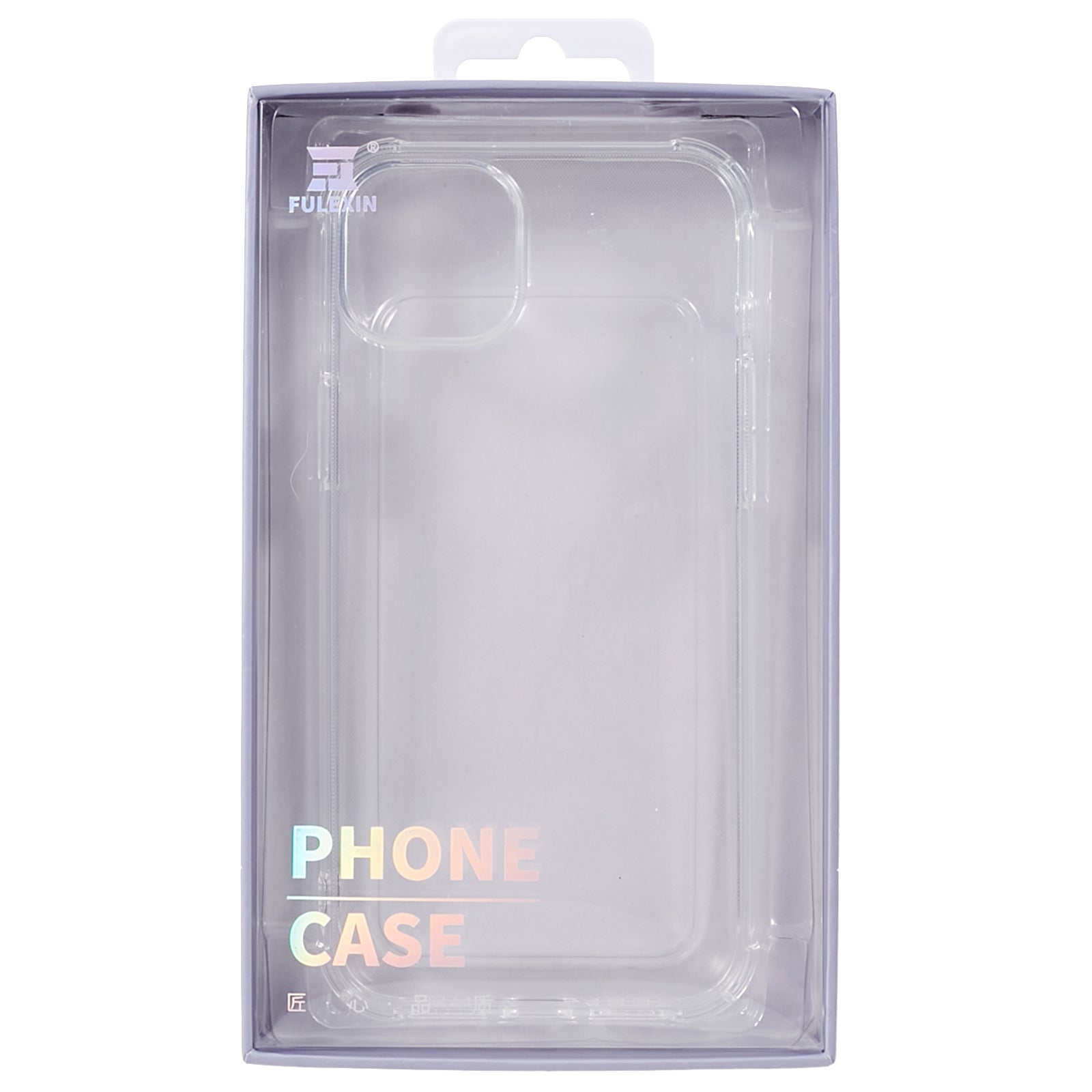 FULEXIN Phone Case for iPhone 15 Plus Transparent TPU Cover with Stereo Speaker Hole