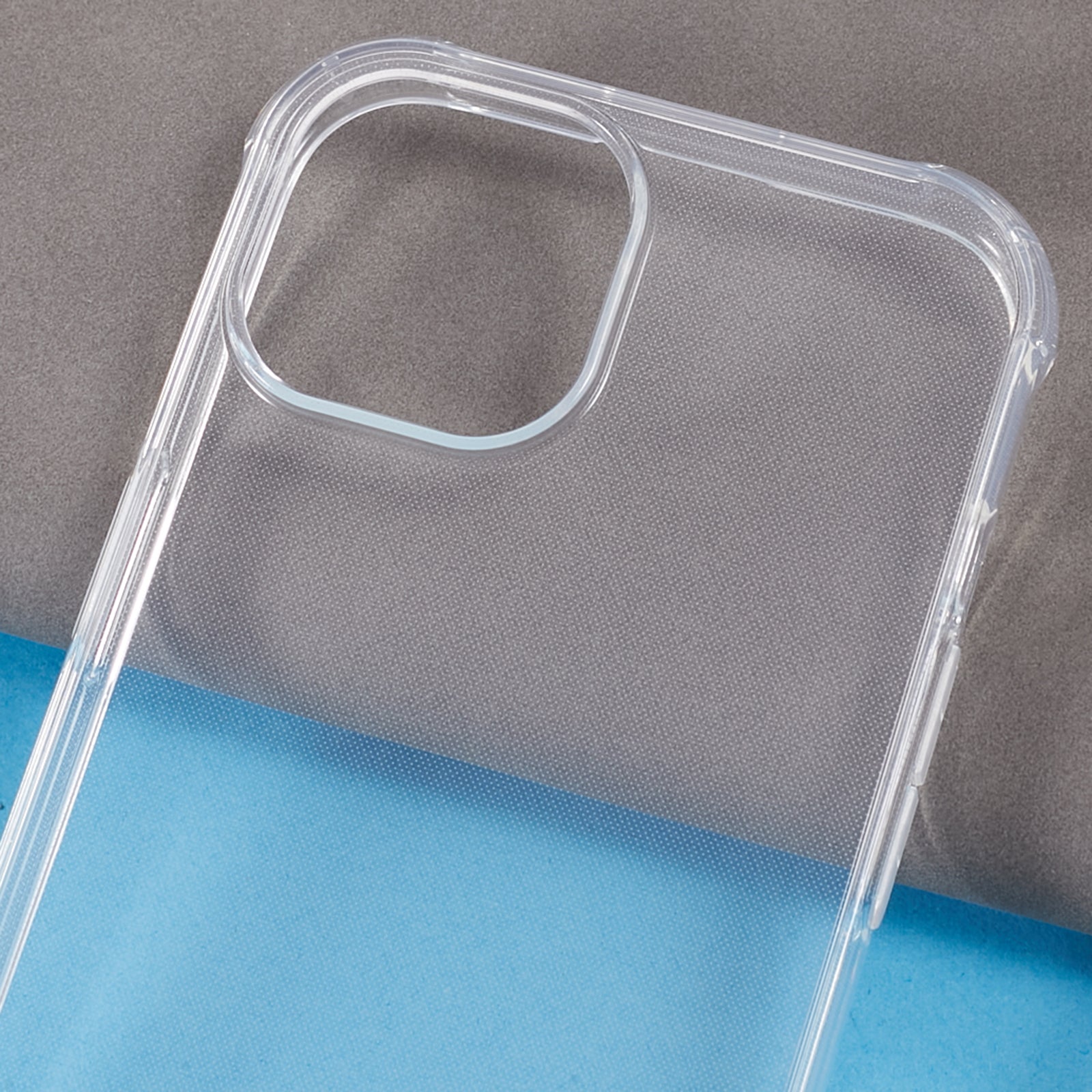 For iPhone 15 Mobile Phone Cover Shock Absorption Corners Sound Conversion Hole Clear Cell Phone Case