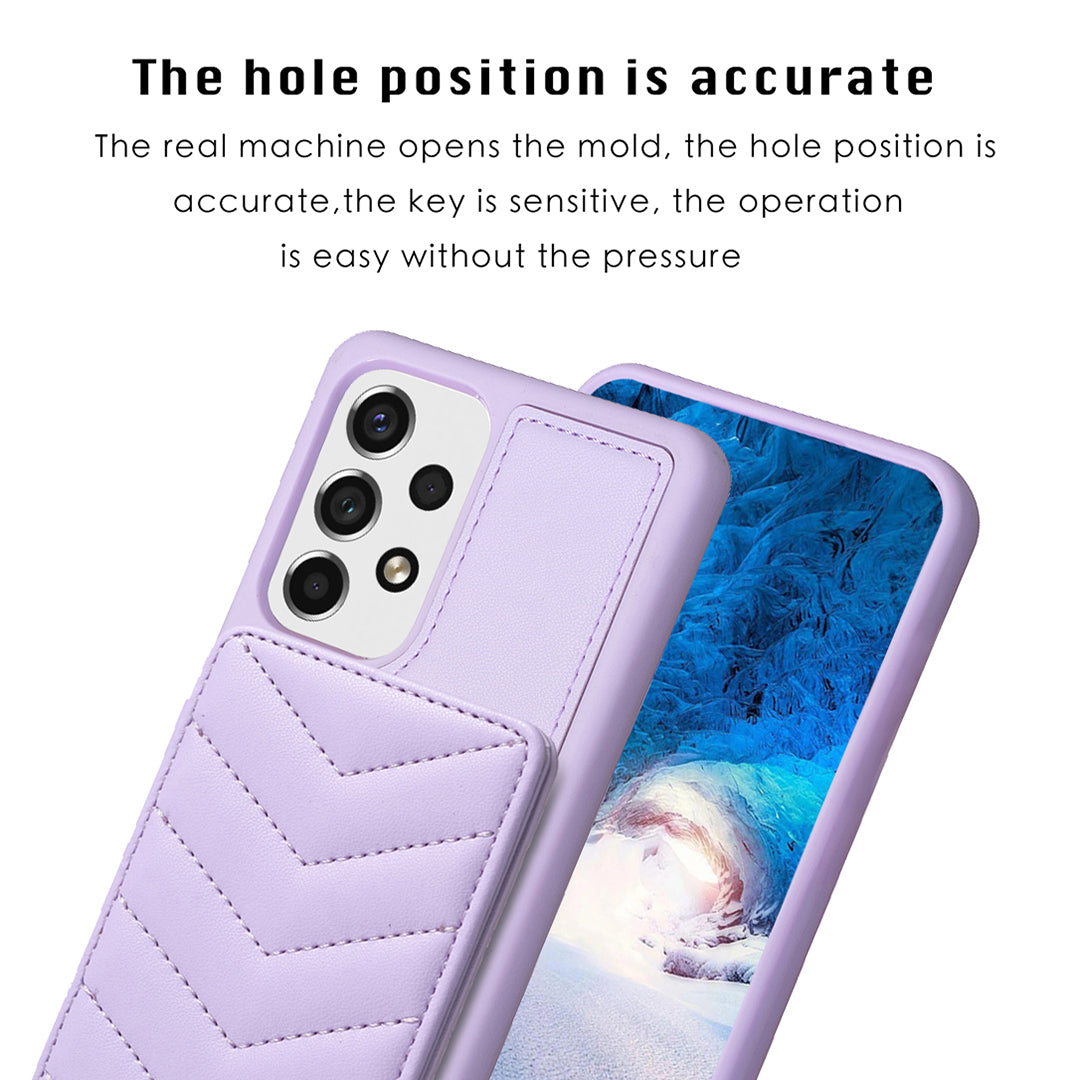 BF26 Card Holder Phone Shell For Samsung Galaxy A53 5G Anti-Scratch Kickstand Magnetic PU Leather TPU Phone Case