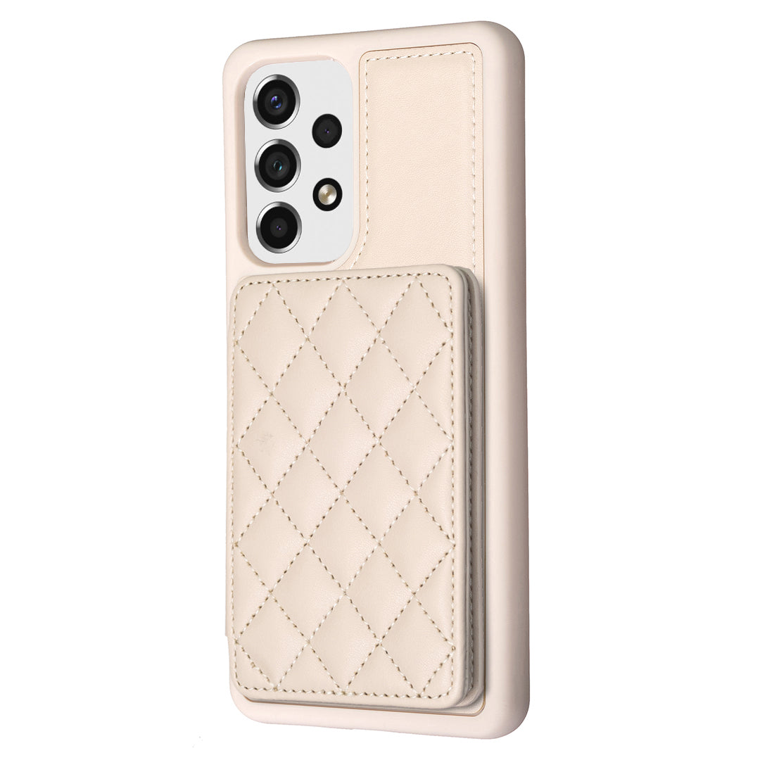 BF25 For Samsung Galaxy A13 4G 5G Card Holder Kickstand PU Leather Coated TPU Cover Phone Case