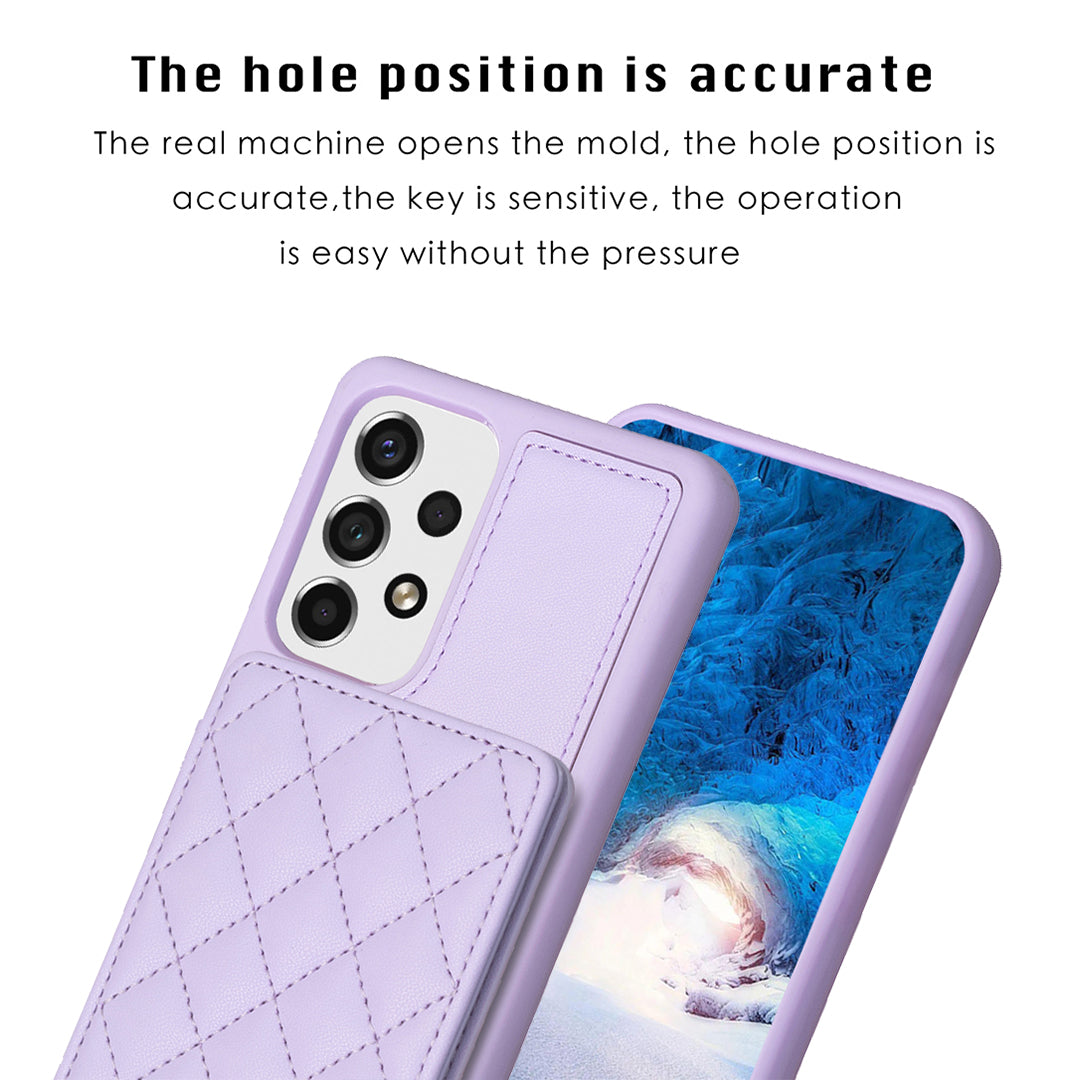 BF25 For Samsung Galaxy A13 4G 5G Card Holder Kickstand PU Leather Coated TPU Cover Phone Case