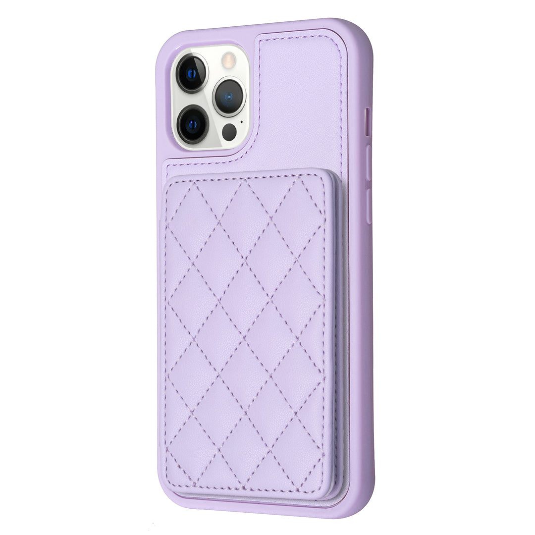 BF25 For iPhone 12 Pro Max 6.7 inch Card Slots Kickstand Phone Anti-scratch Case Leather Coated TPU Cover