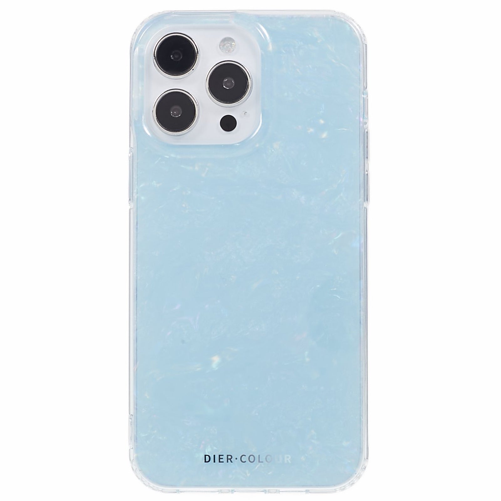 DIER COLOUR Shell Pattern Series for iPhone 14 Pro Max Back Cover Hybrid PC TPU Shock Absorption Phone Case