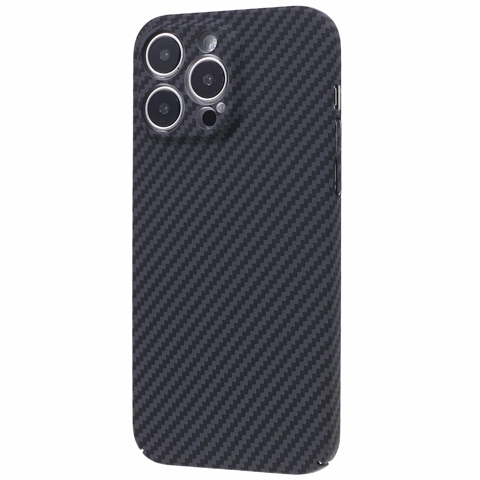 DFANS For iPhone 14 Pro Max Carbon Fiber Texture Phone Case Hard PC Shockproof Back Cover