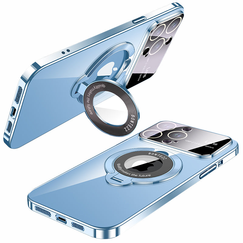 VOERO Electroplating Hard PC Case for iPhone 13 Pro Max 6.7 inch Kickstand Phone Cover Compatible with MagSafe