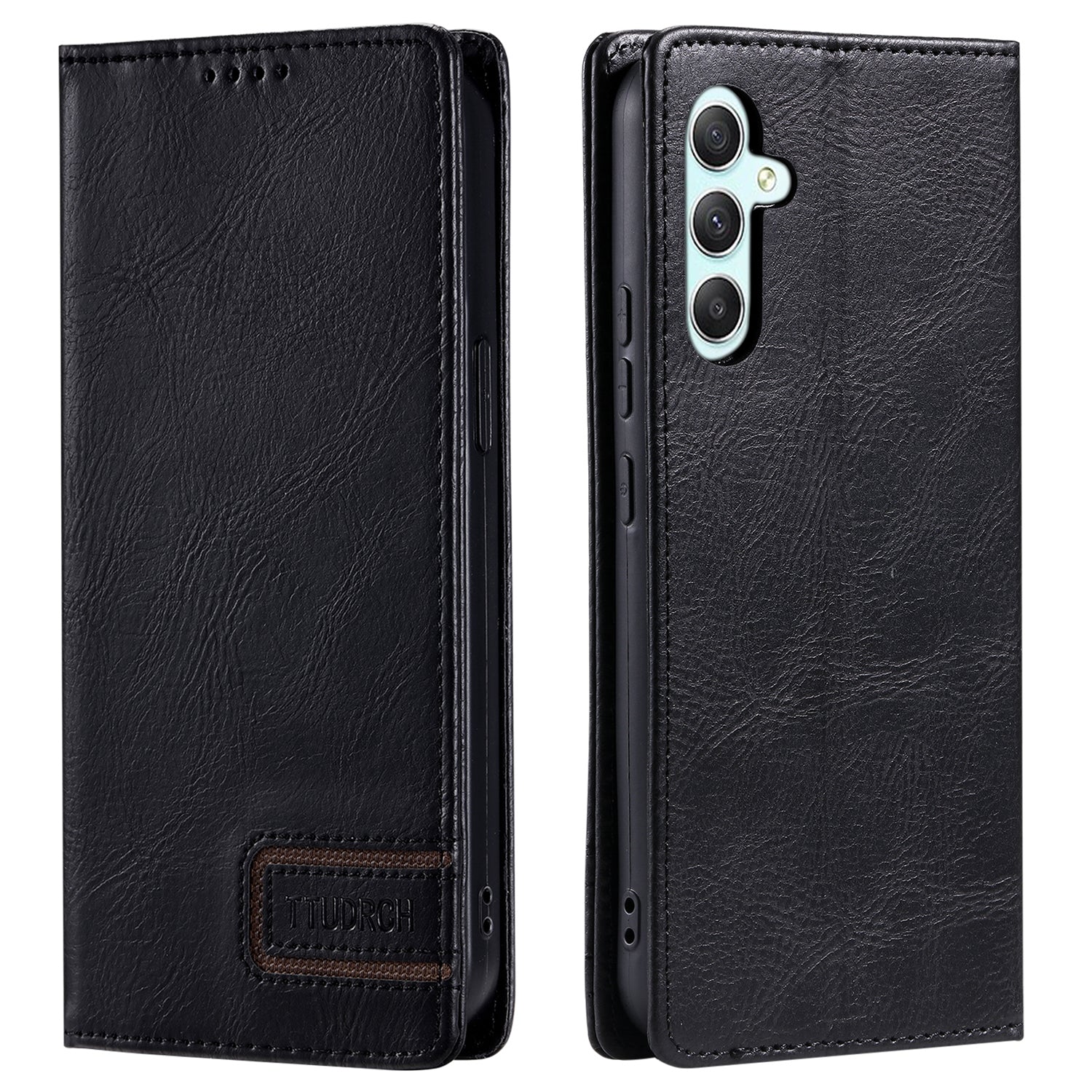 TTUDRCH Style 007 For Samsung Galaxy A25 5G Anti-Scratch Shell Stand RFID Blocking PU Leather Phone Case Wallet Cover