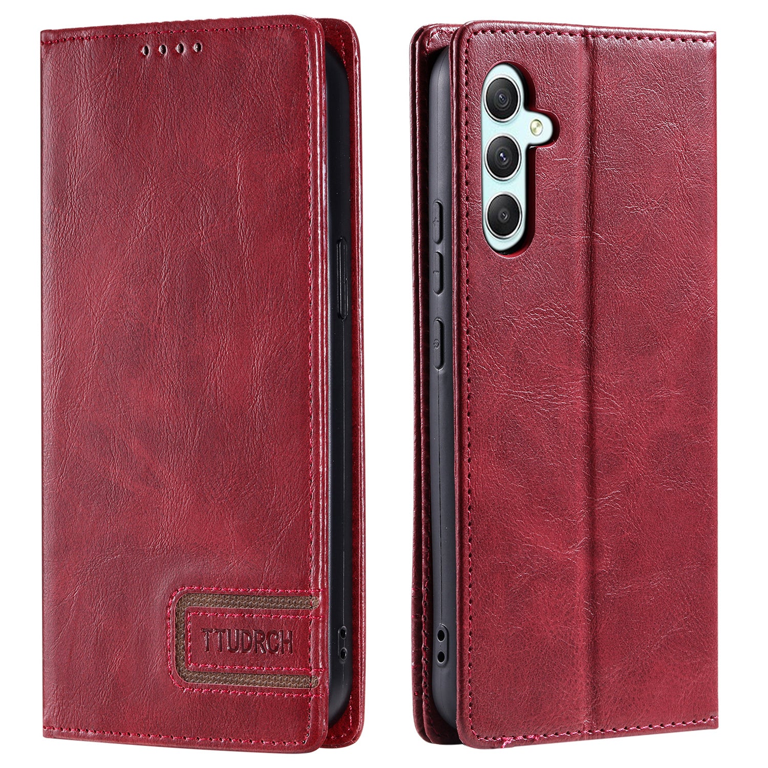 TTUDRCH Style 007 For Samsung Galaxy A25 5G Anti-Scratch Shell Stand RFID Blocking PU Leather Phone Case Wallet Cover