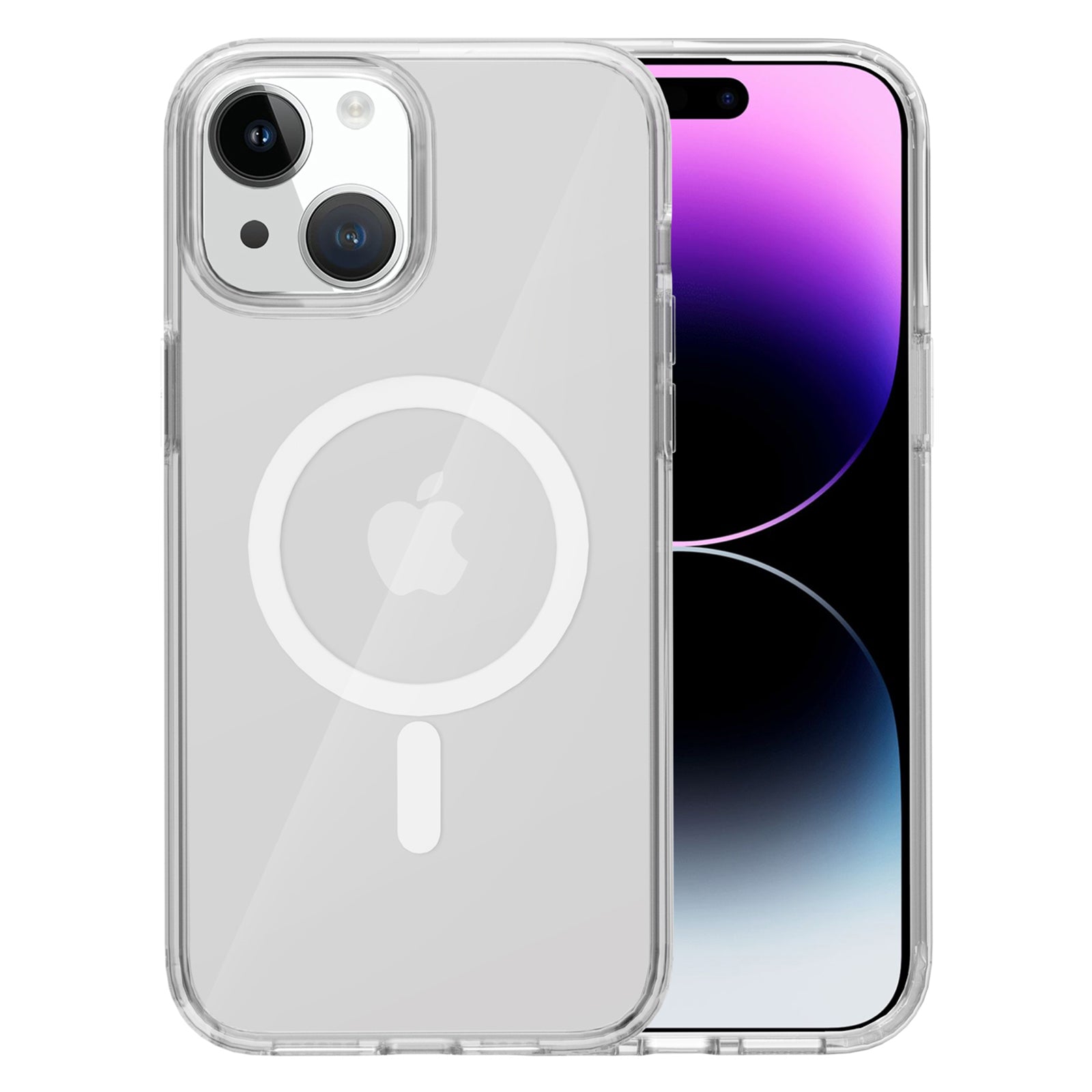 For iPhone 15 Plus Clear Phone Case Compatible with MagSafe PC TPU Anti-drop Cover
