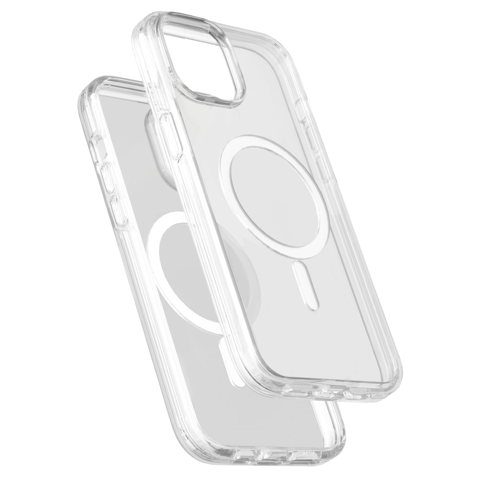 For iPhone 15 Plus Clear Phone Case Compatible with MagSafe PC TPU Anti-drop Cover