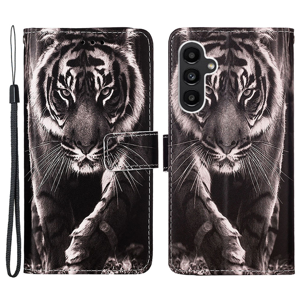 YB Pattern Printing Leather Series-4 for Samsung Galaxy S23 FE Leather Wallet Case Flip Stand Phone Cover