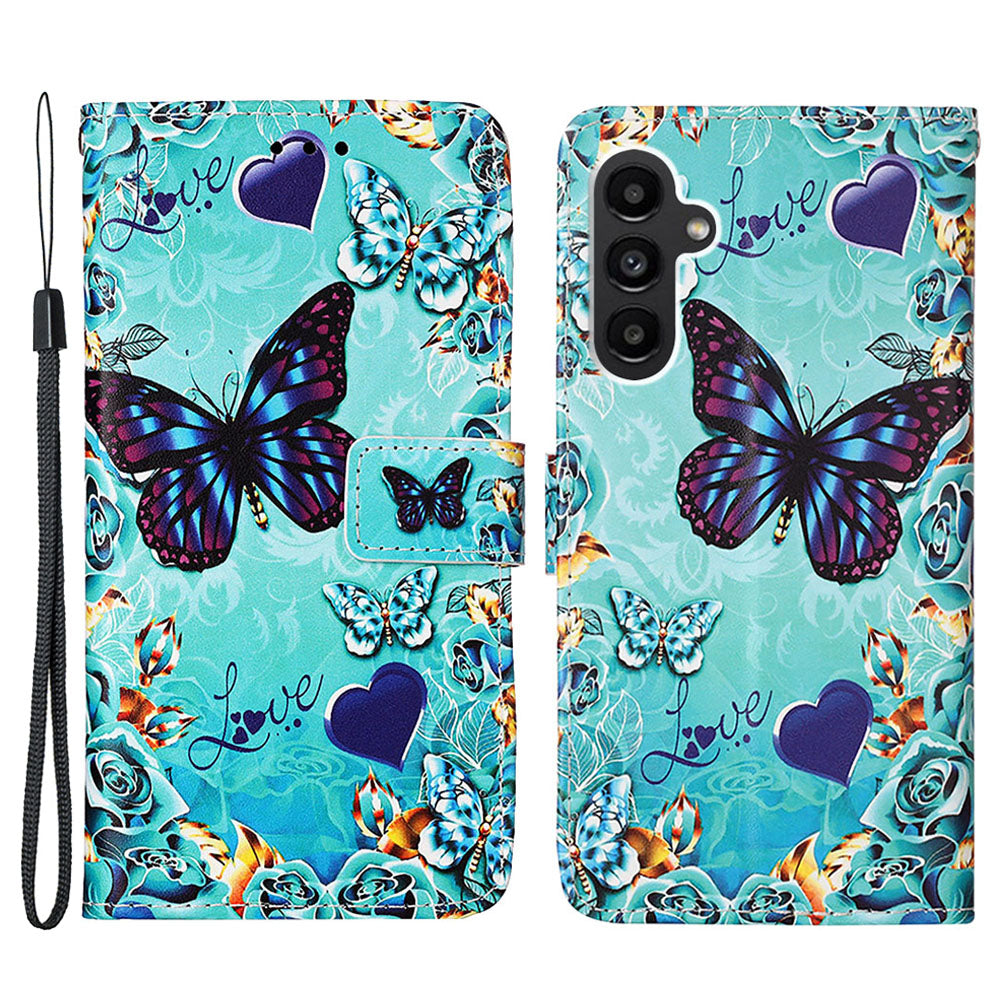 YB Pattern Printing Leather Series-4 for Samsung Galaxy S23 FE Leather Wallet Case Flip Stand Phone Cover