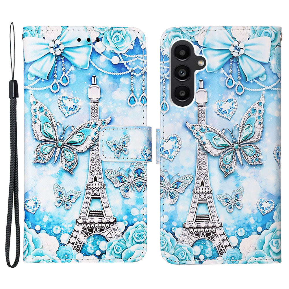 YB Pattern Printing Leather Series-4 for Samsung Galaxy S23 FE Leather Wallet Case Flip Stand Phone Cover