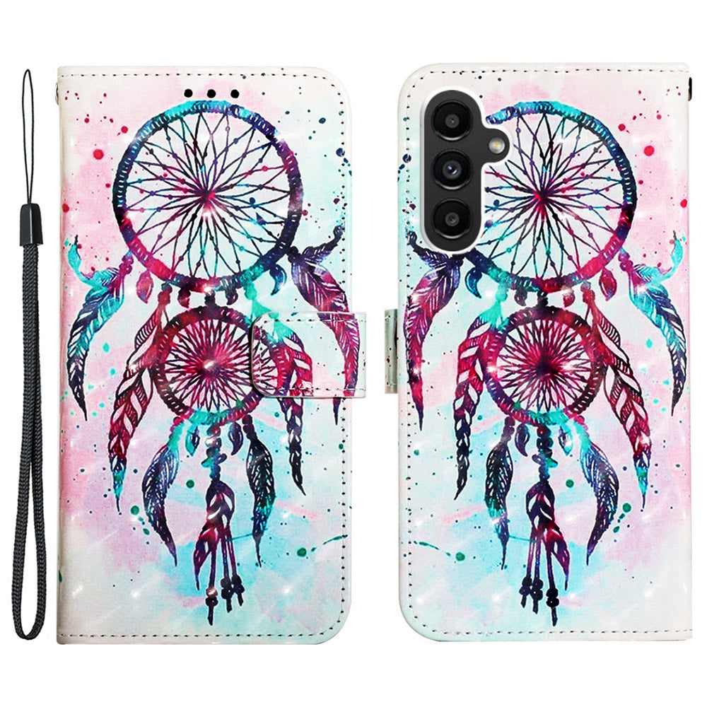 YB Pattern Printing Leather Series-2 For Samsung Galaxy A25 5G A24 4G Wallet Phone Case 3D Pattern Printed Leather Cover