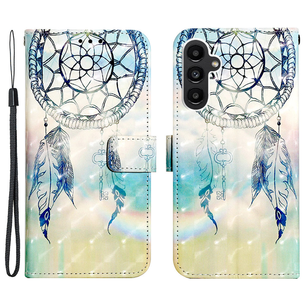 YB Pattern Printing Leather Series-2 For Samsung Galaxy A25 5G A24 4G Wallet Phone Case 3D Pattern Printed Leather Cover