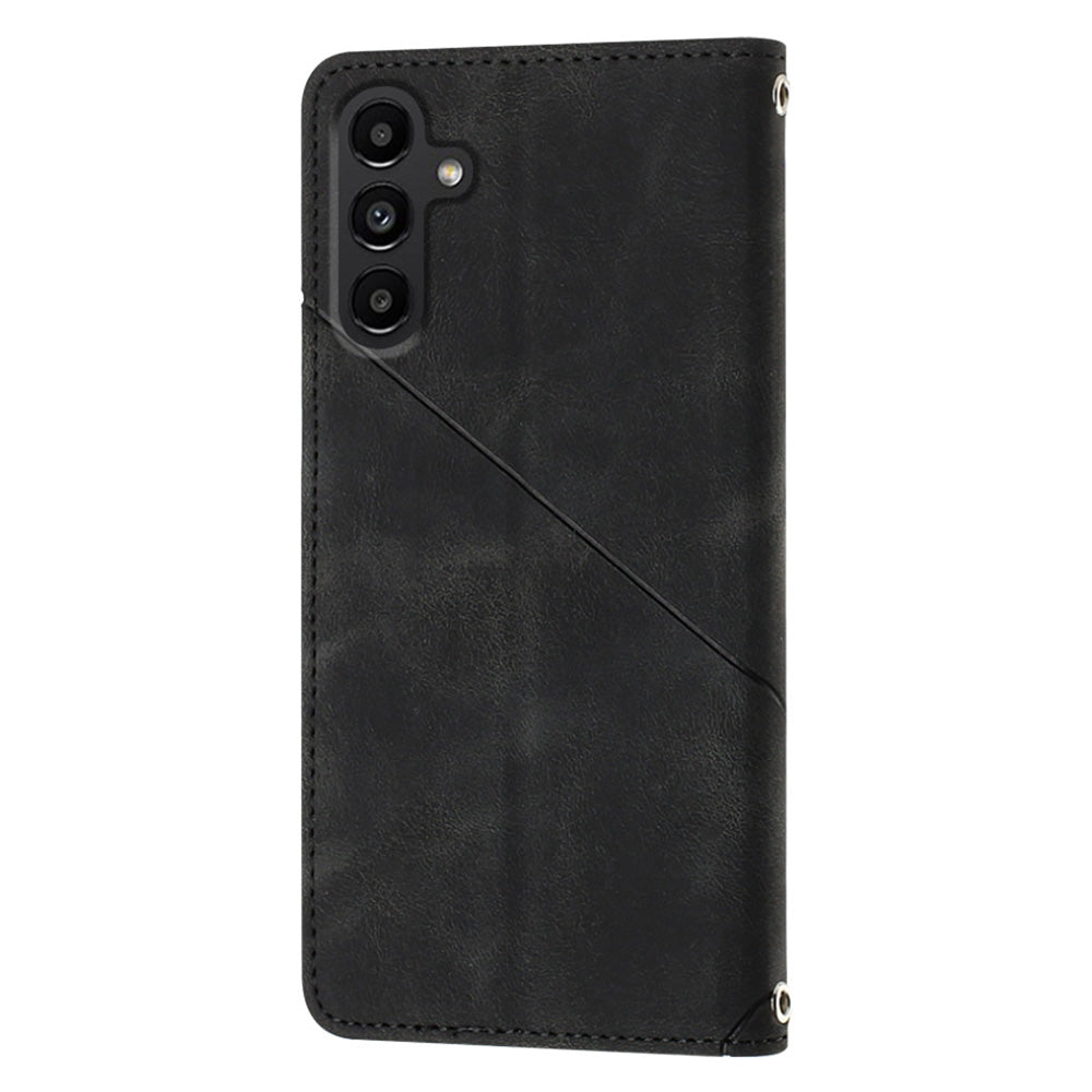 PT005 YB Imprinting Series-6 for Samsung Galaxy A25 5G A24 4G Wallet Case Skin-touch Leather Stand Phone Cover