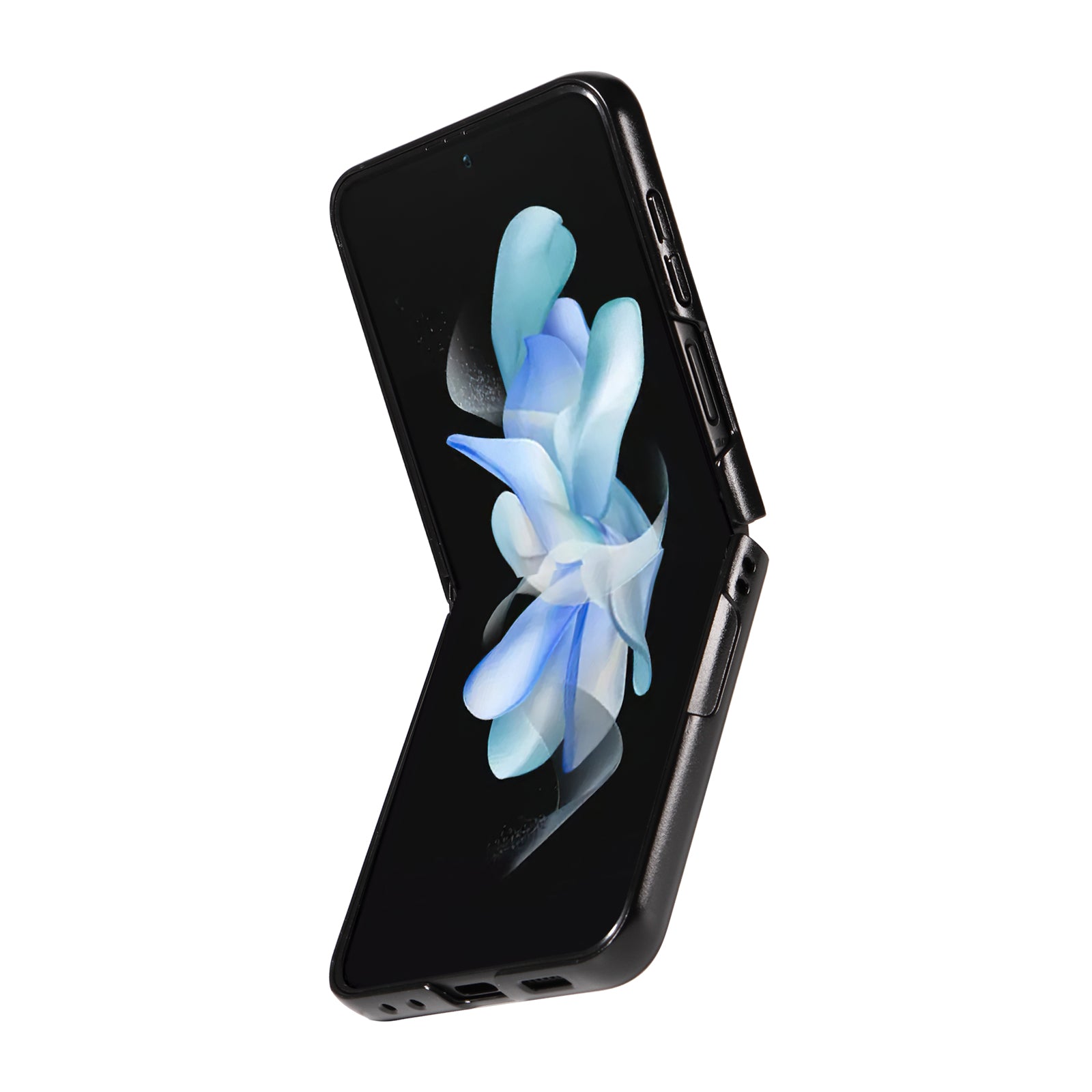 For Samsung Galaxy Z Flip5 5G Litchi Texture Phone Case PU Leather Coated PC Slim Fit Cover