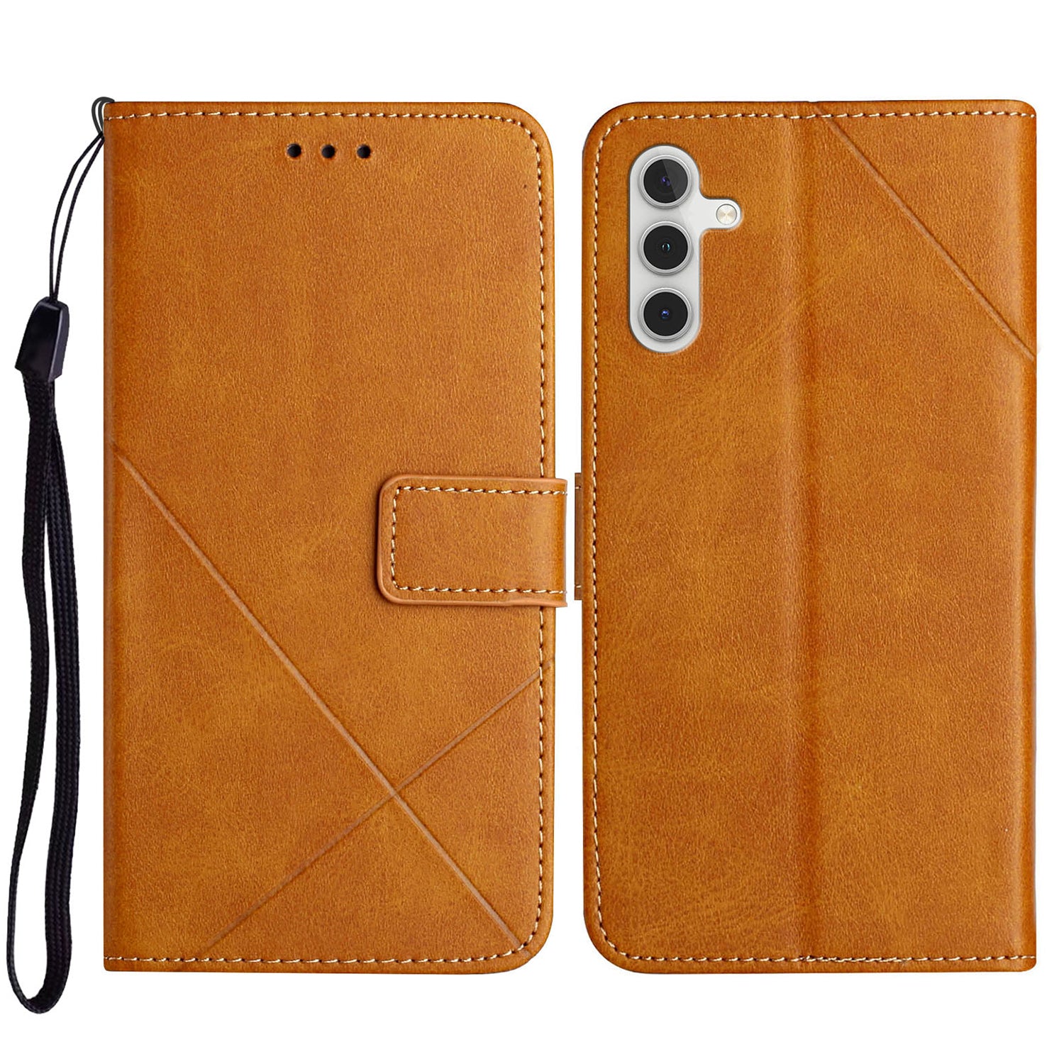 Leather Phone Cover for Samsung Galaxy S23 FE Wallet Stand Imprinted Phone Case