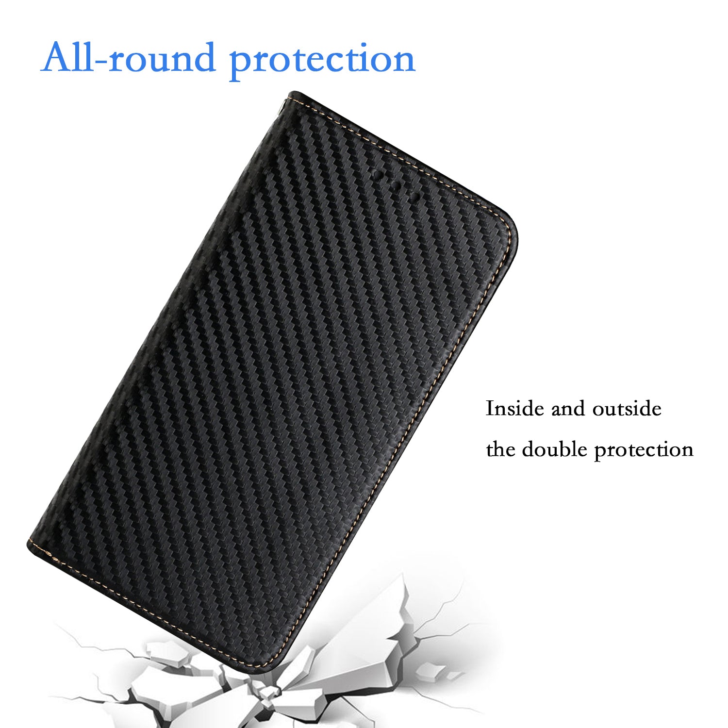 For Samsung Galaxy S23 FE Carbon Fiber Texture Leather Wallet Case Stand Phone Cover