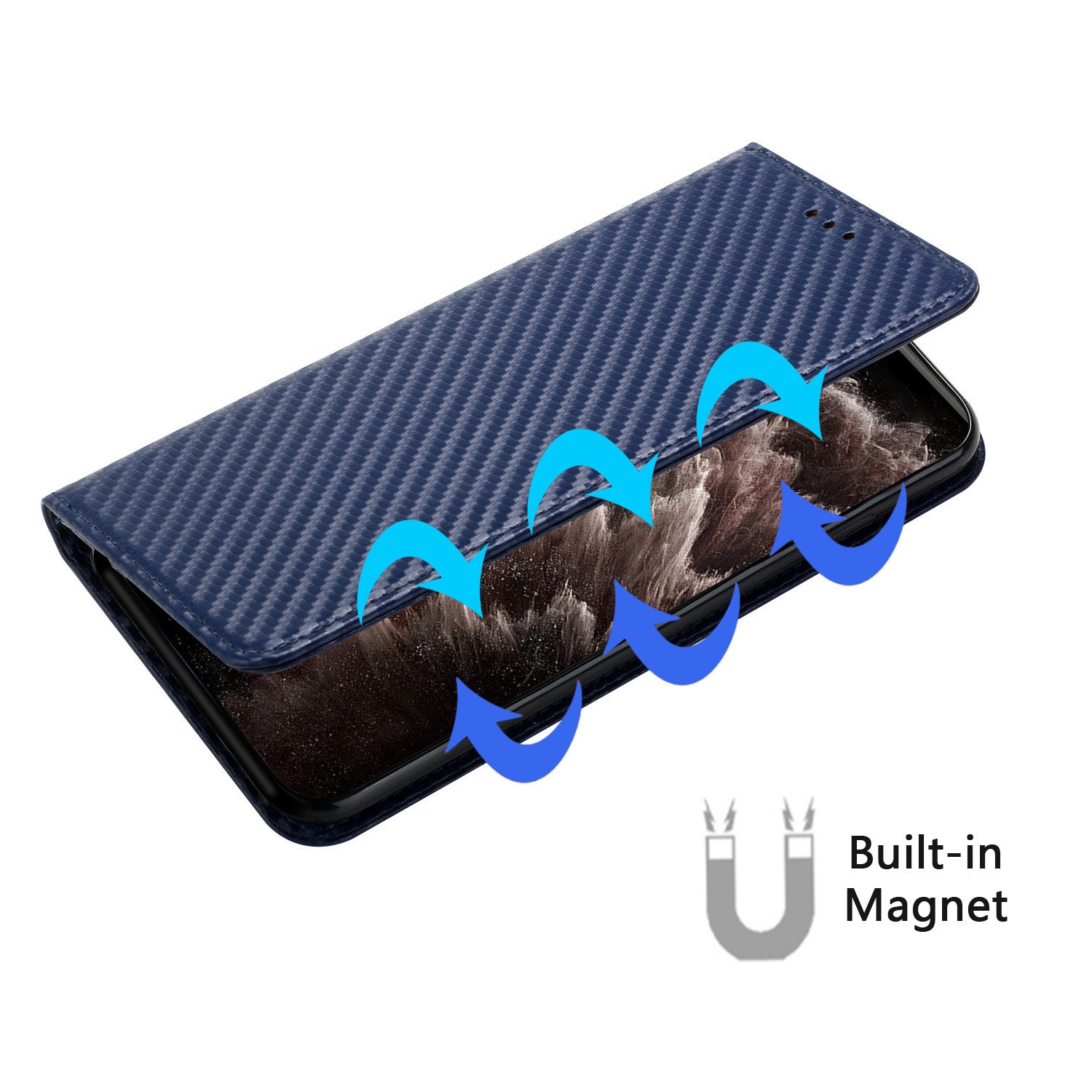 For Samsung Galaxy S23 FE Carbon Fiber Texture Leather Wallet Case Stand Phone Cover