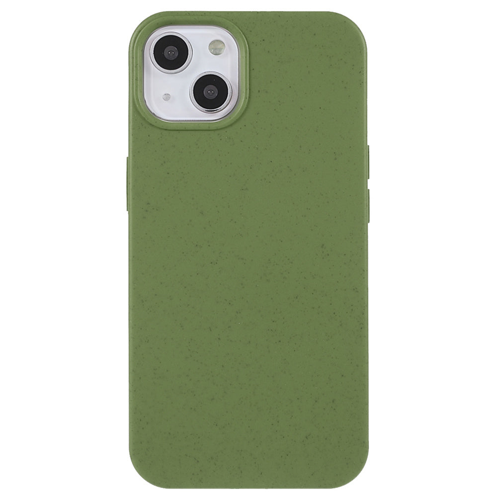 For iPhone 15 Starry Sky Series Matte Biodegradable Case Wheat Straw TPU Hybrid Phone Cover