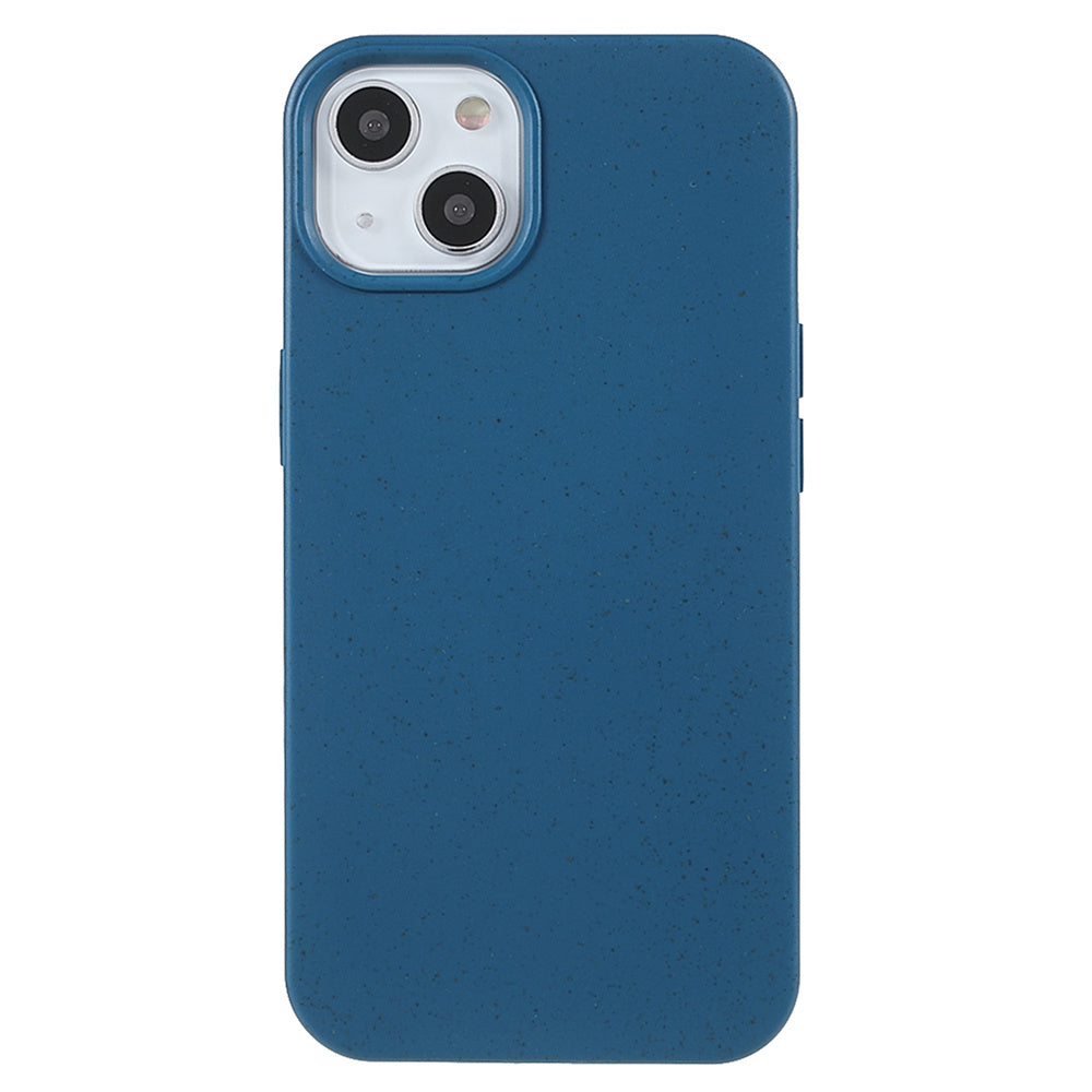 For iPhone 15 Starry Sky Series Matte Biodegradable Case Wheat Straw TPU Hybrid Phone Cover