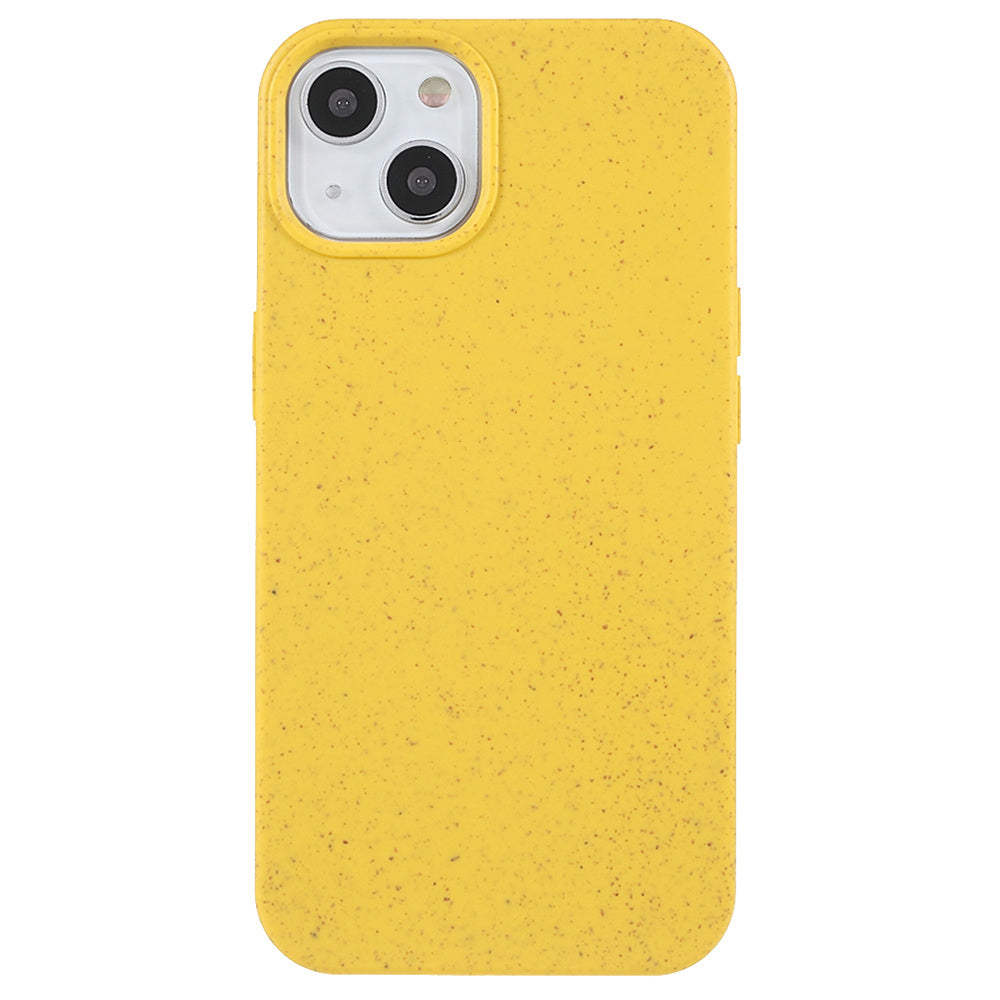 For iPhone 15 Starry Sky Series Matte Biodegradable Case Wheat Straw TPU Hybrid Phone Cover
