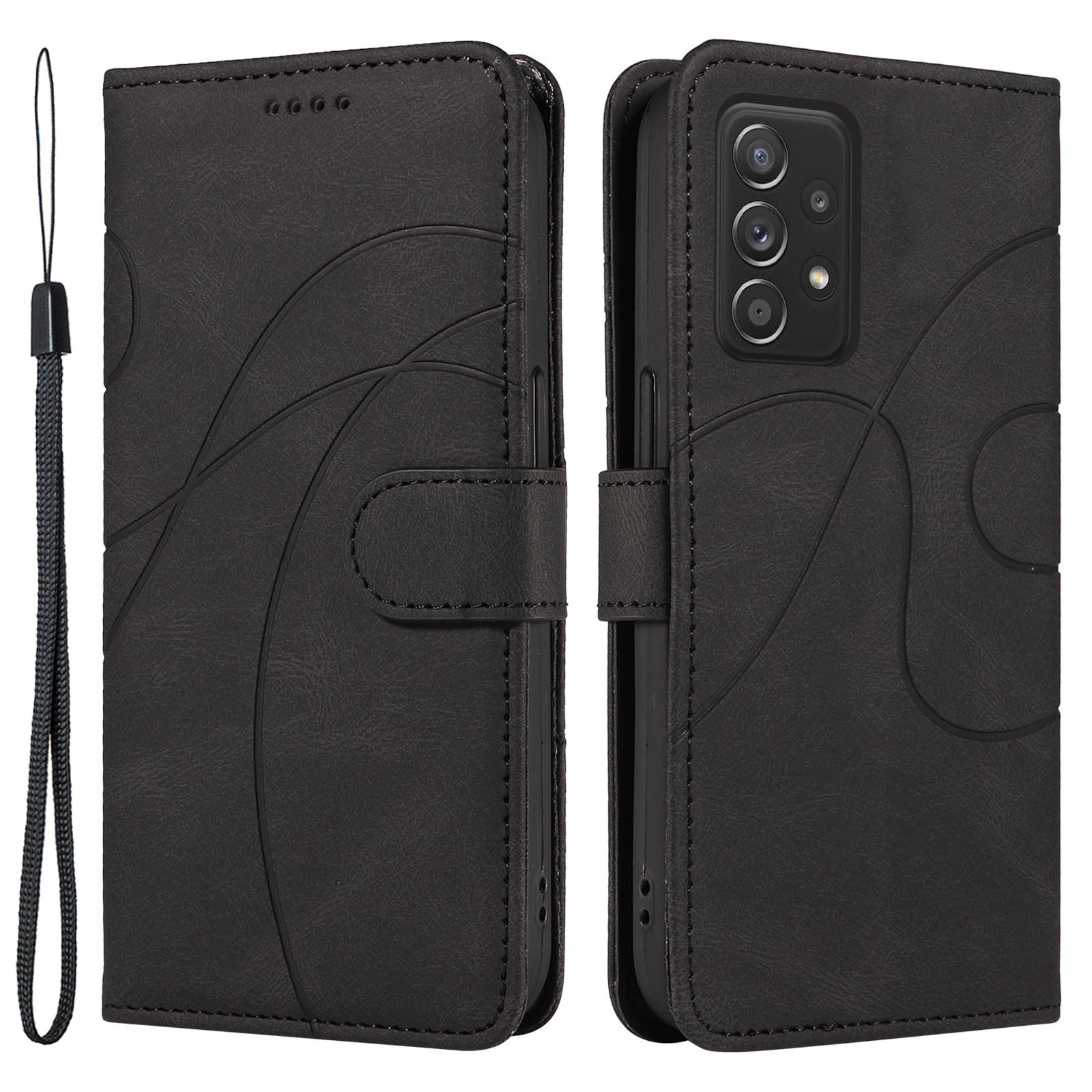 For Samsung Galaxy A52 4G A52s 5G A52 5G Dustproof Imprinted Design Phone Cover PU Leather Stand Wallet Case