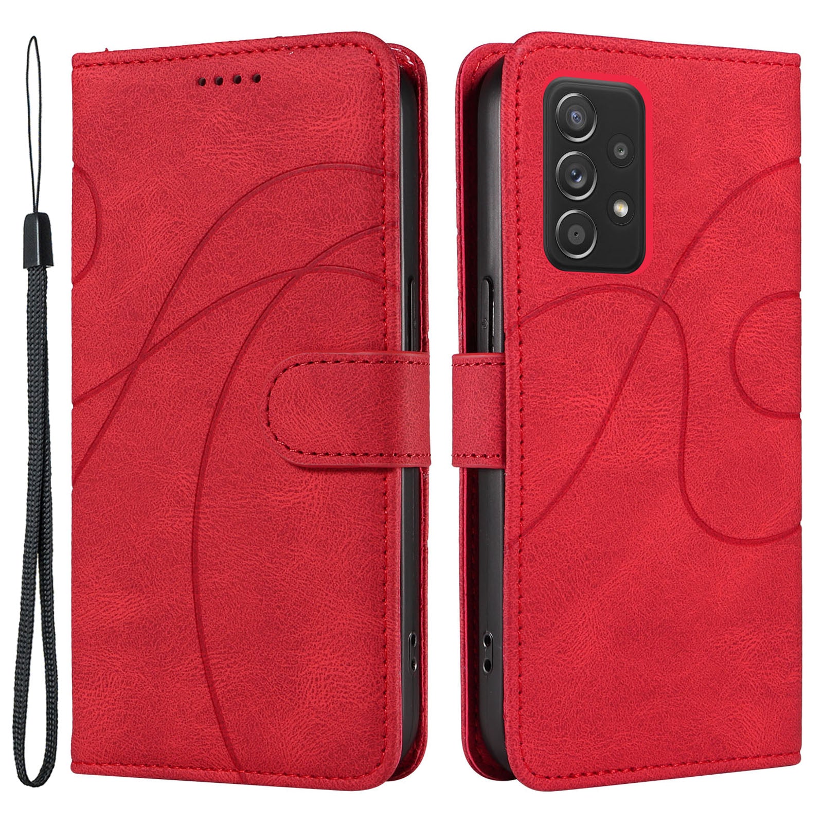 For Samsung Galaxy A52 4G A52s 5G A52 5G Dustproof Imprinted Design Phone Cover PU Leather Stand Wallet Case