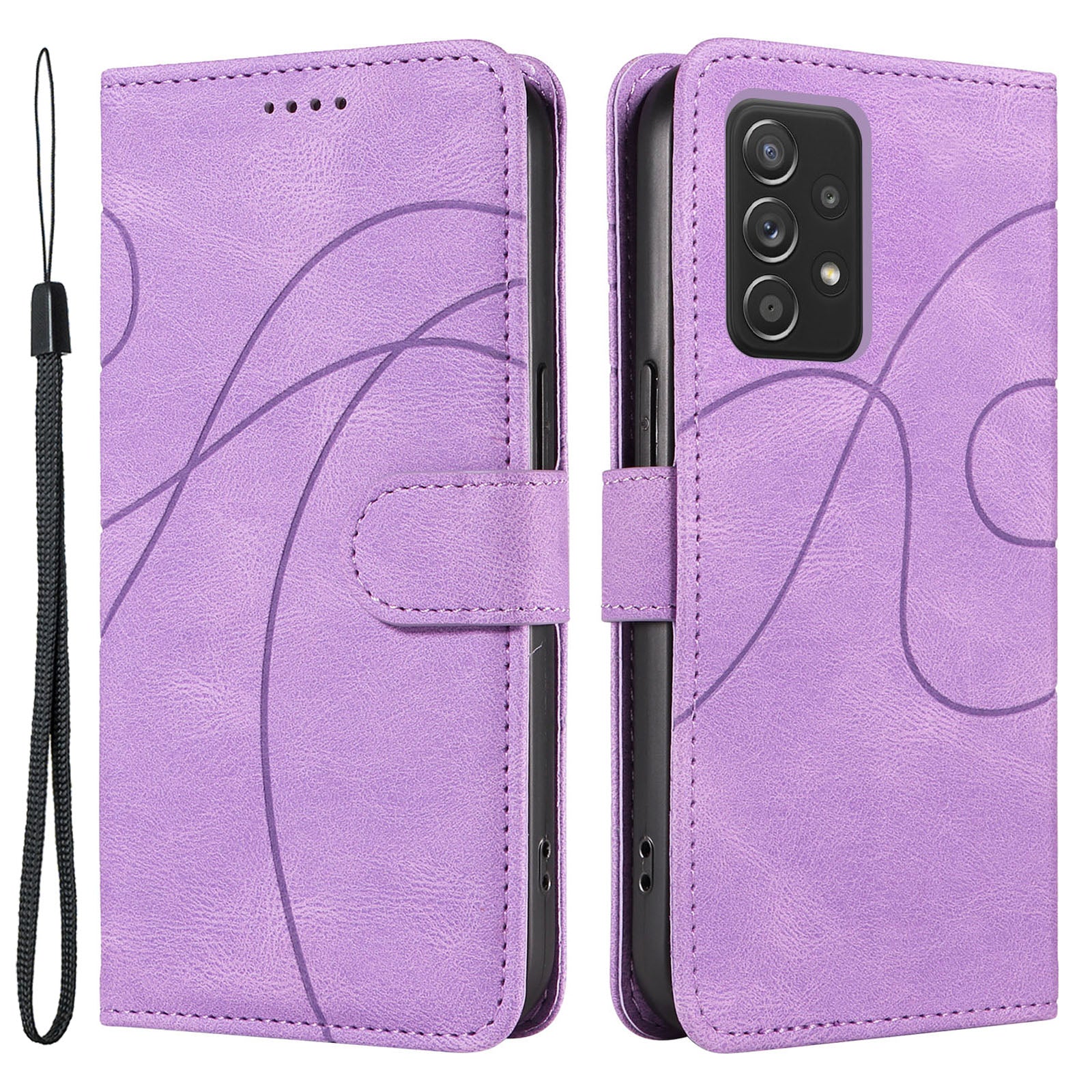 For Samsung Galaxy A52 4G A52s 5G A52 5G Dustproof Imprinted Design Phone Cover PU Leather Stand Wallet Case