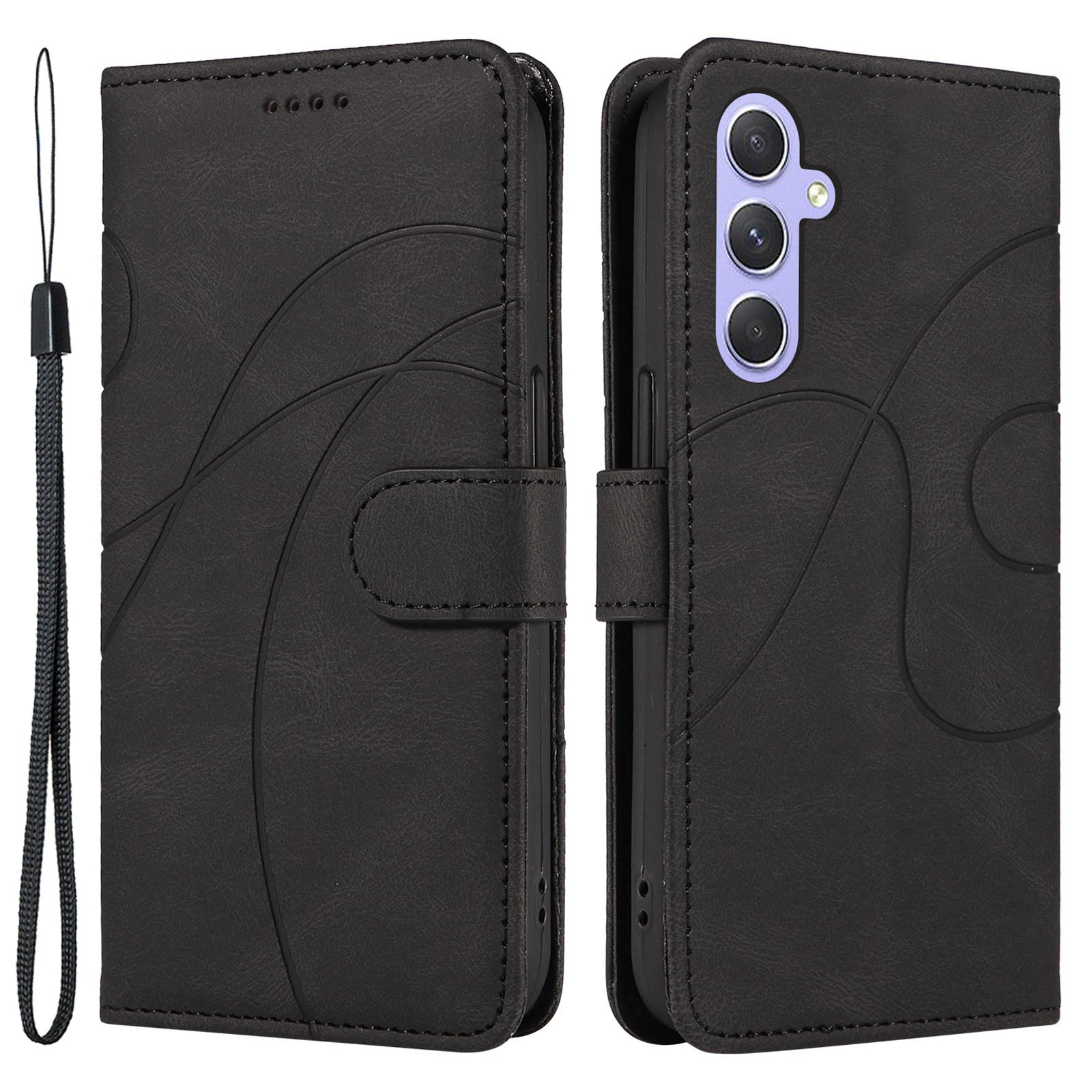 For Samsung Galaxy A54 5G Imprinted Leather Wallet Phone Cover Shockproof Stand Case