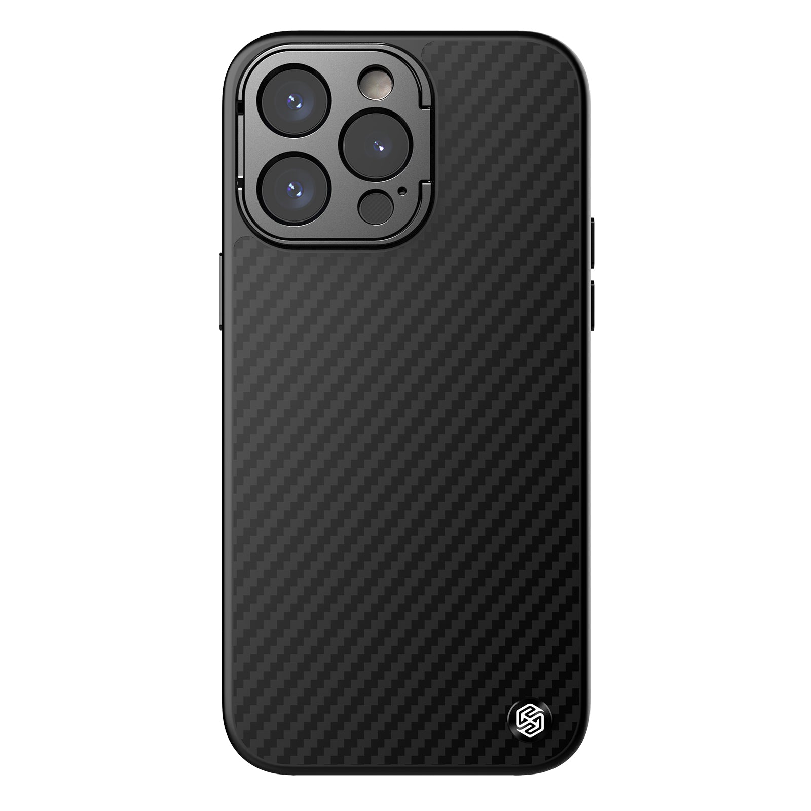 NILLKIN Carboprof Case for iPhone 14 Pro TPU Aramid Fiber Camera Kickstand Phone Cover Compatible with MagSafe