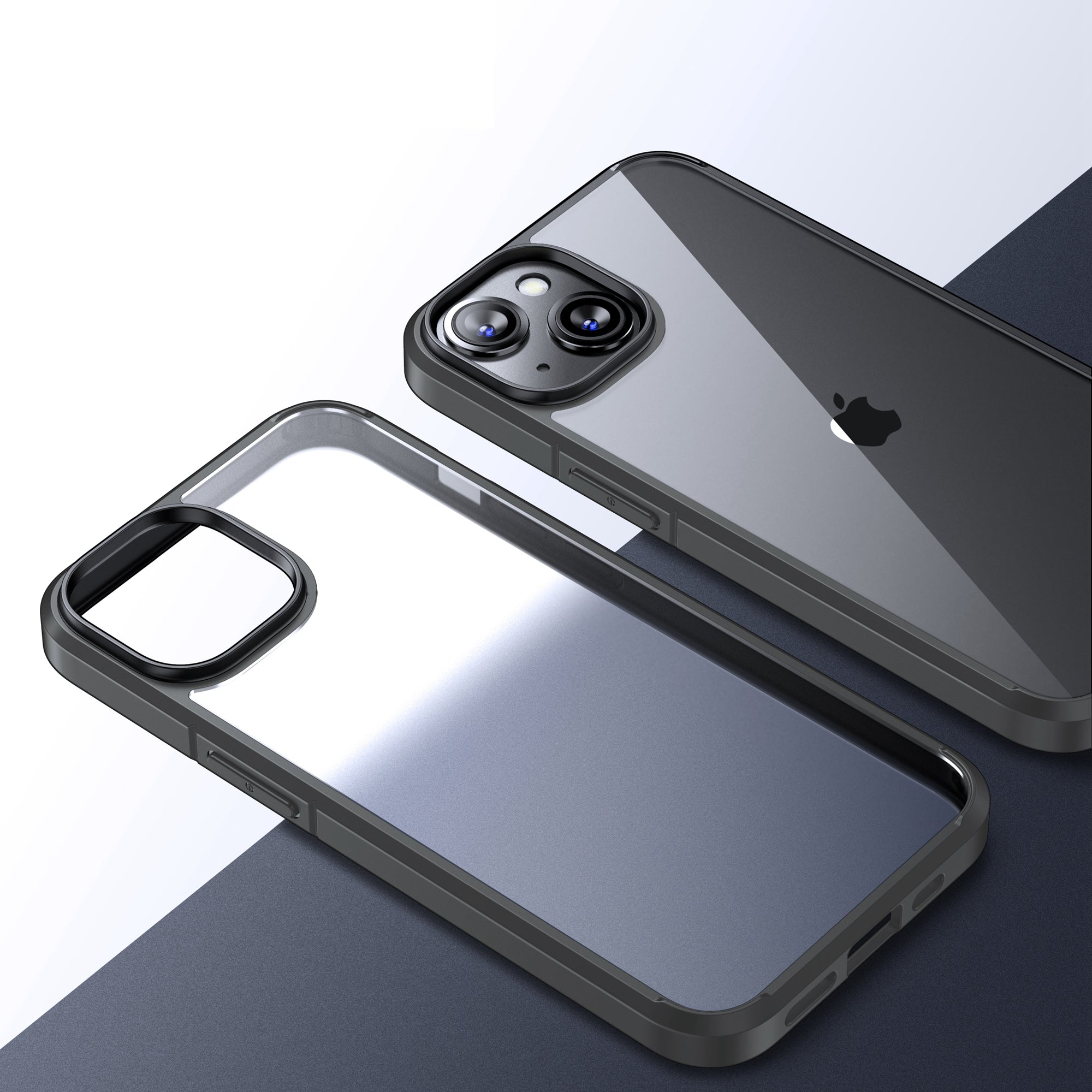 For iPhone 15 Plus Crystal Clear Series PC TPU Phone Case Transparent Back Protective Phone Cover