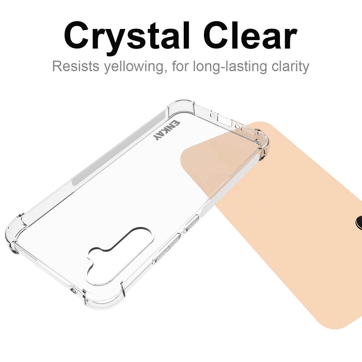 ENKAY HAT PRINCE For Samsung Galaxy A34 5G Clear TPU Case Shockproof Phone Cover with High Aluminium-silicon Glass Screen Film