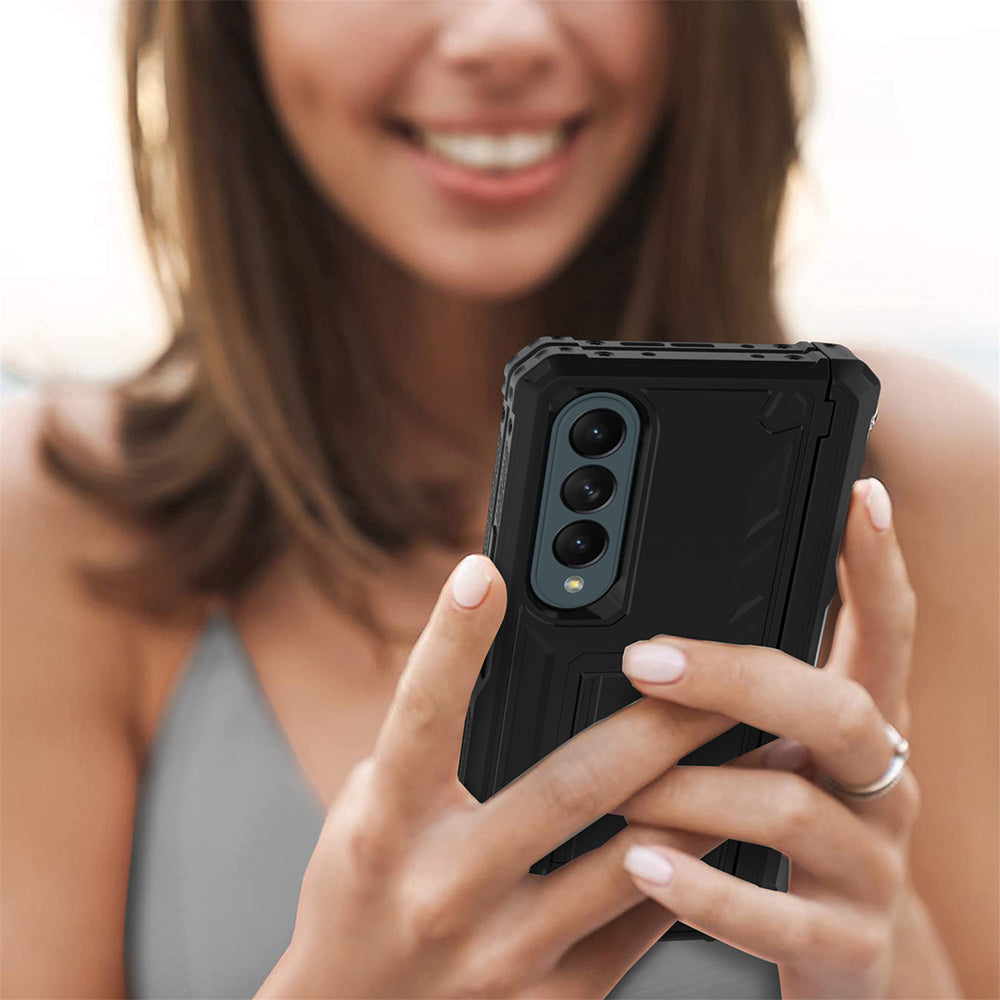 Kickstand Case for Samsung Galaxy Z Fold4 5G Anti-Drop Hard PC+TPU Phone Case