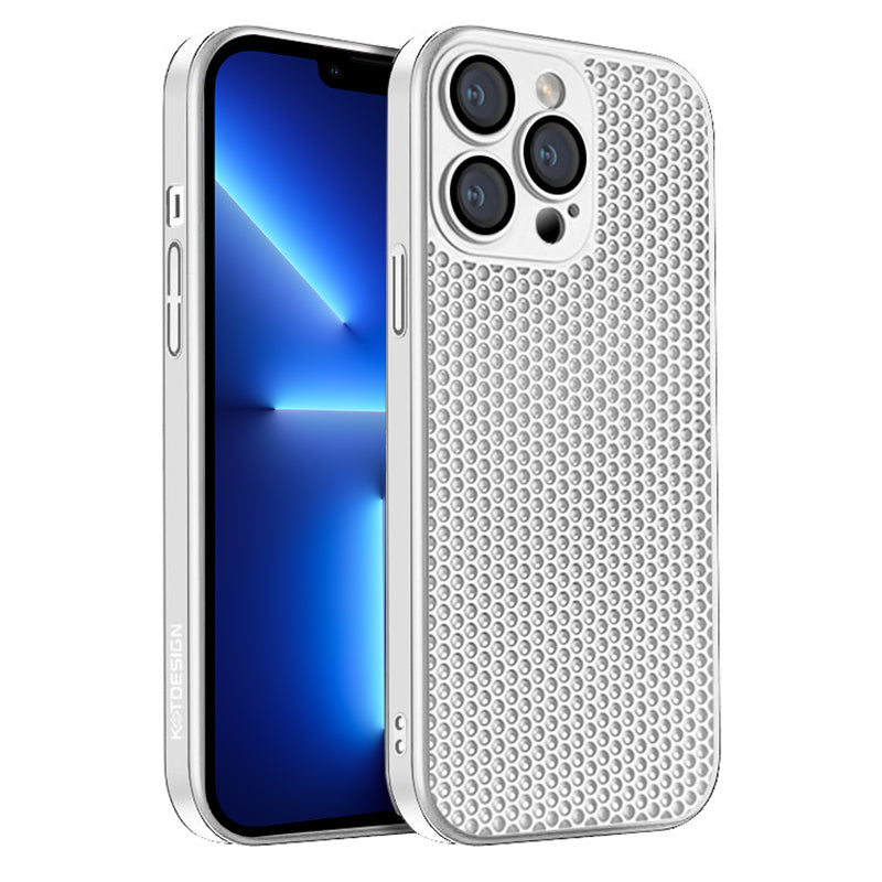 KSTDESIGN Icenets Series Heat Dissipation Cover for iPhone 13 Pro 6.1 inch Hard PC Phone Case with Lens Film