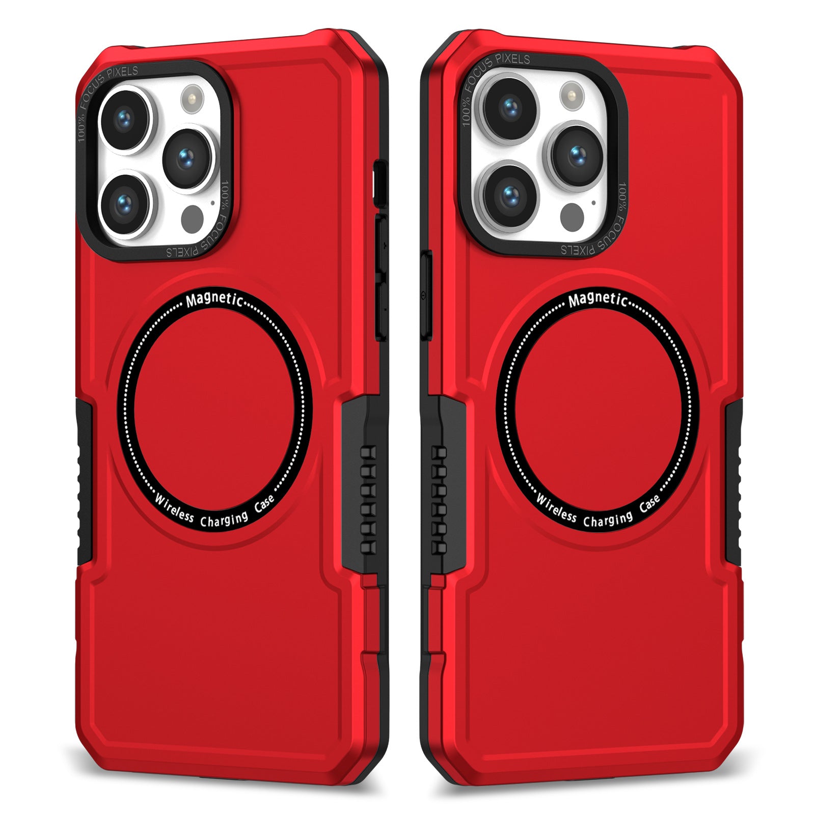Magnetic Case for iPhone 15 Pro Compatible with Magsafe PC TPU Hybrid Phone Cover