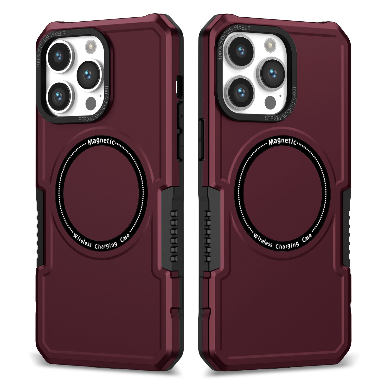 Magnetic Case for iPhone 15 Pro Compatible with Magsafe PC TPU Hybrid Phone Cover