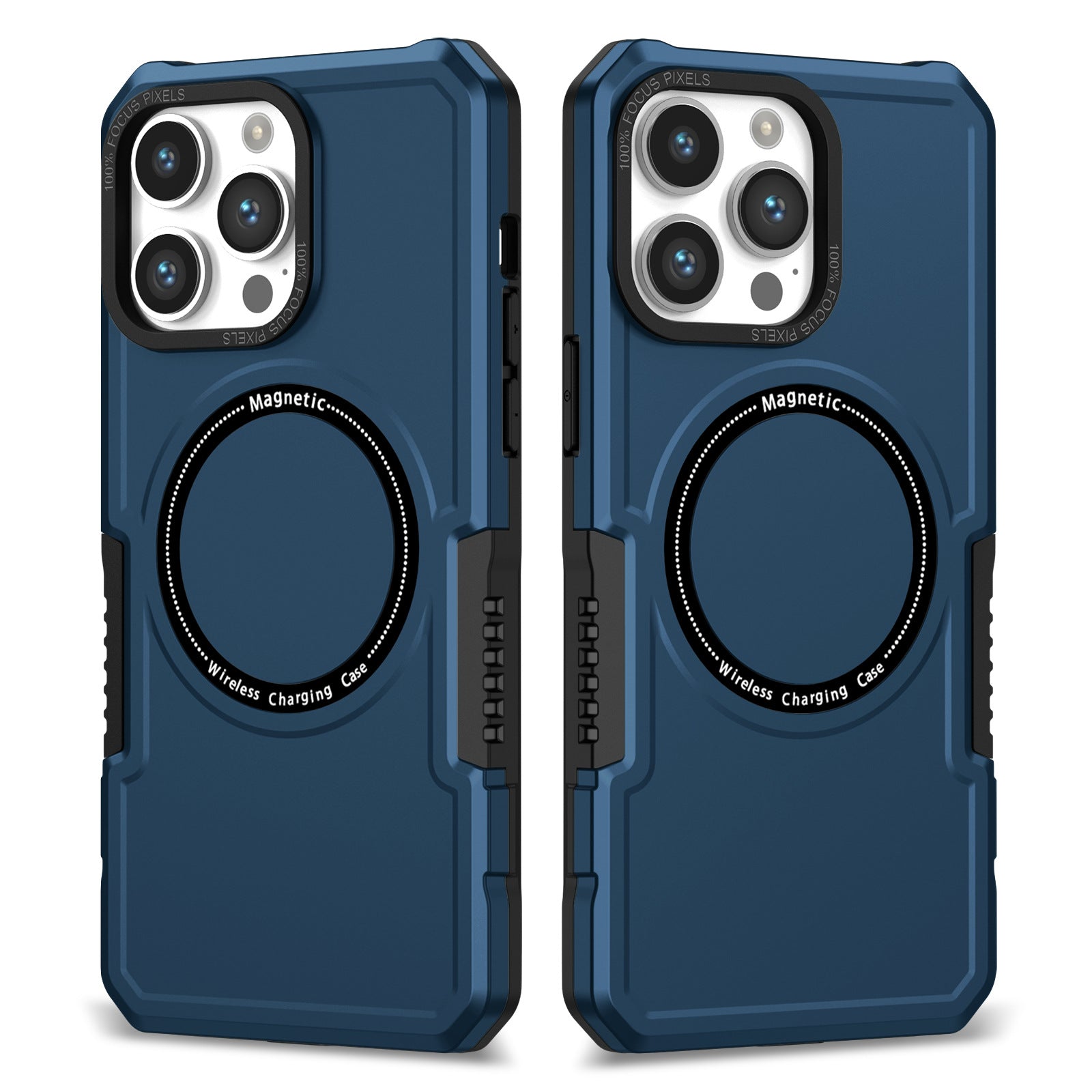 Magnetic Case for iPhone 15 Pro Compatible with Magsafe PC TPU Hybrid Phone Cover